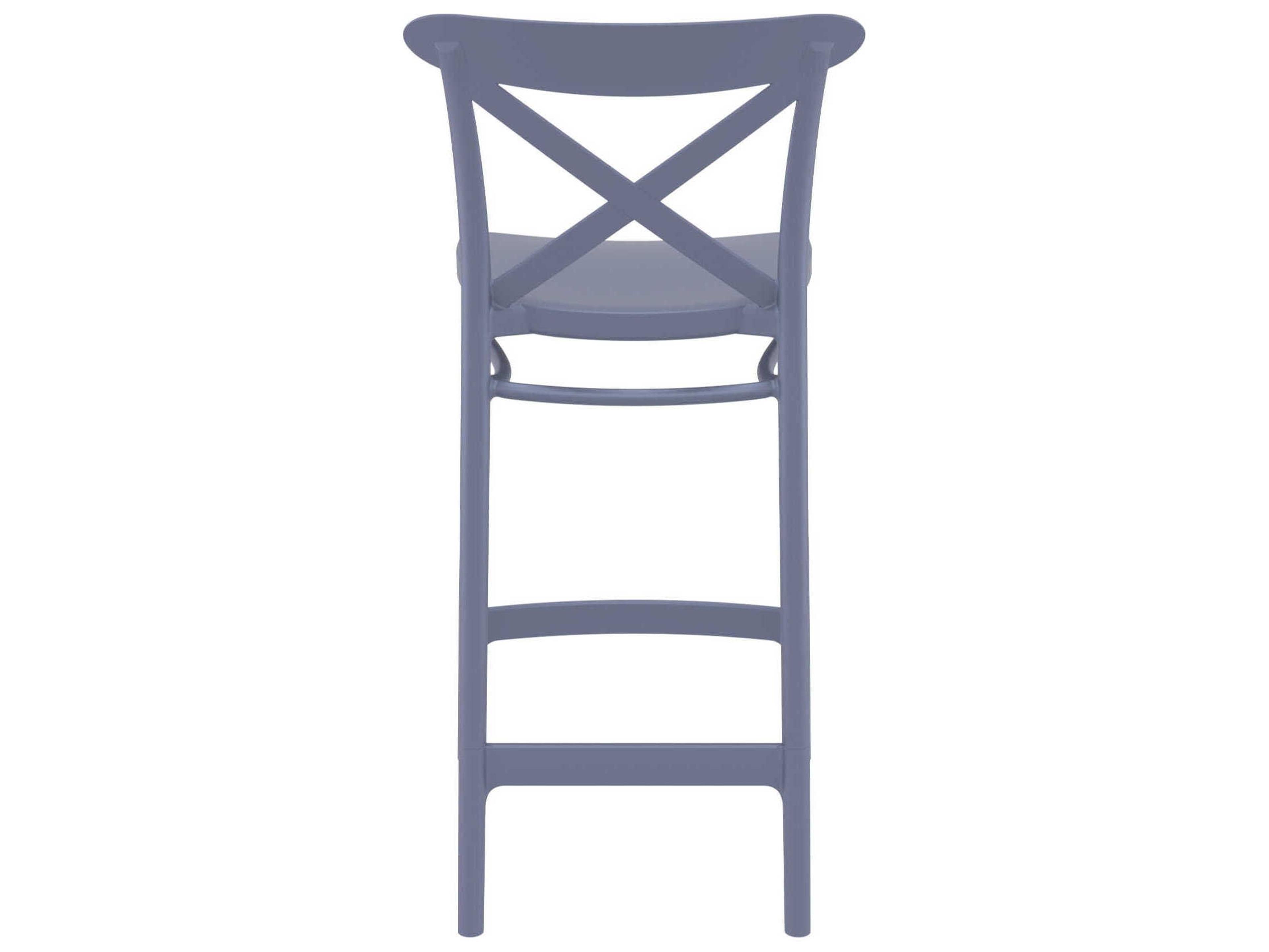 Compamia Cross Dark Gray Polypropylene Counter Stool