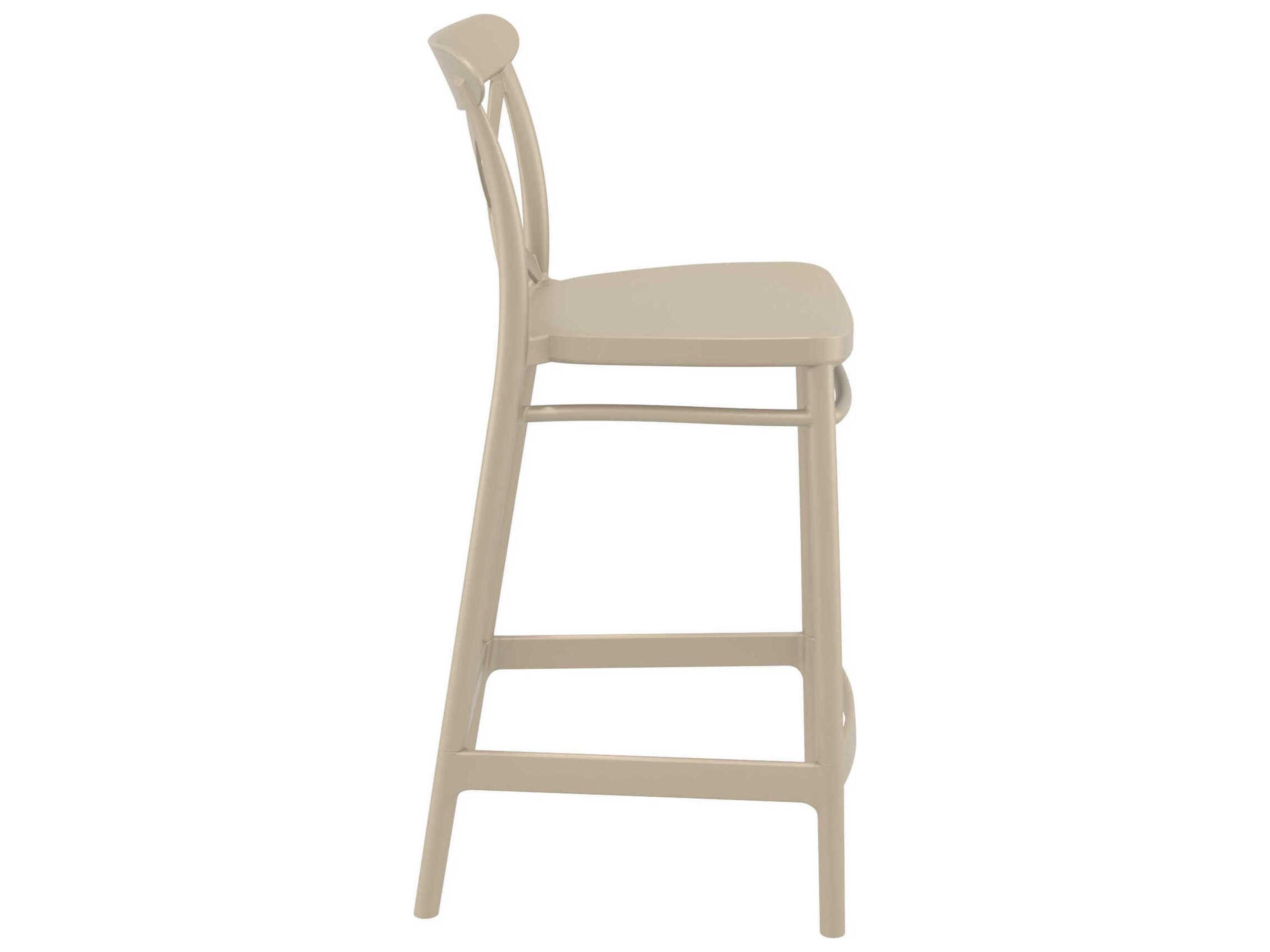 Compamia Cross Taupe Polypropylene Counter Stool