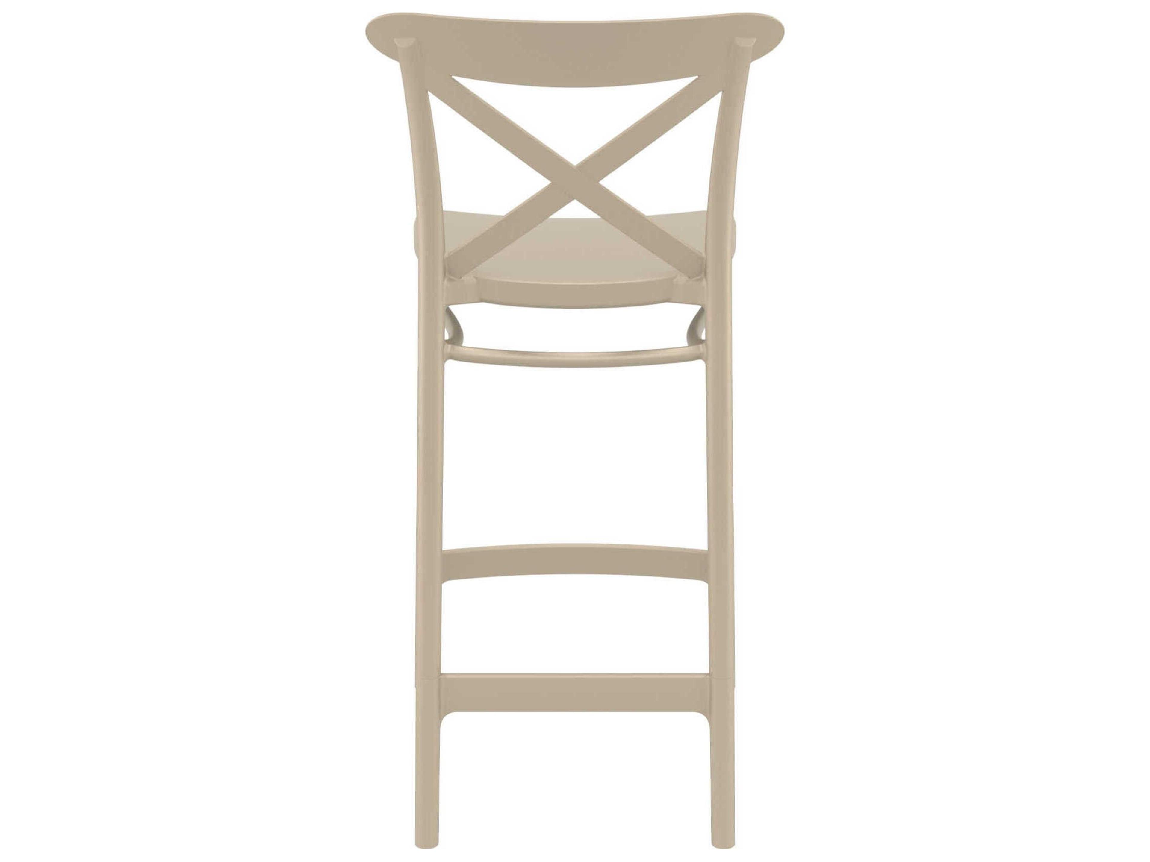 Compamia Cross Taupe Polypropylene Counter Stool
