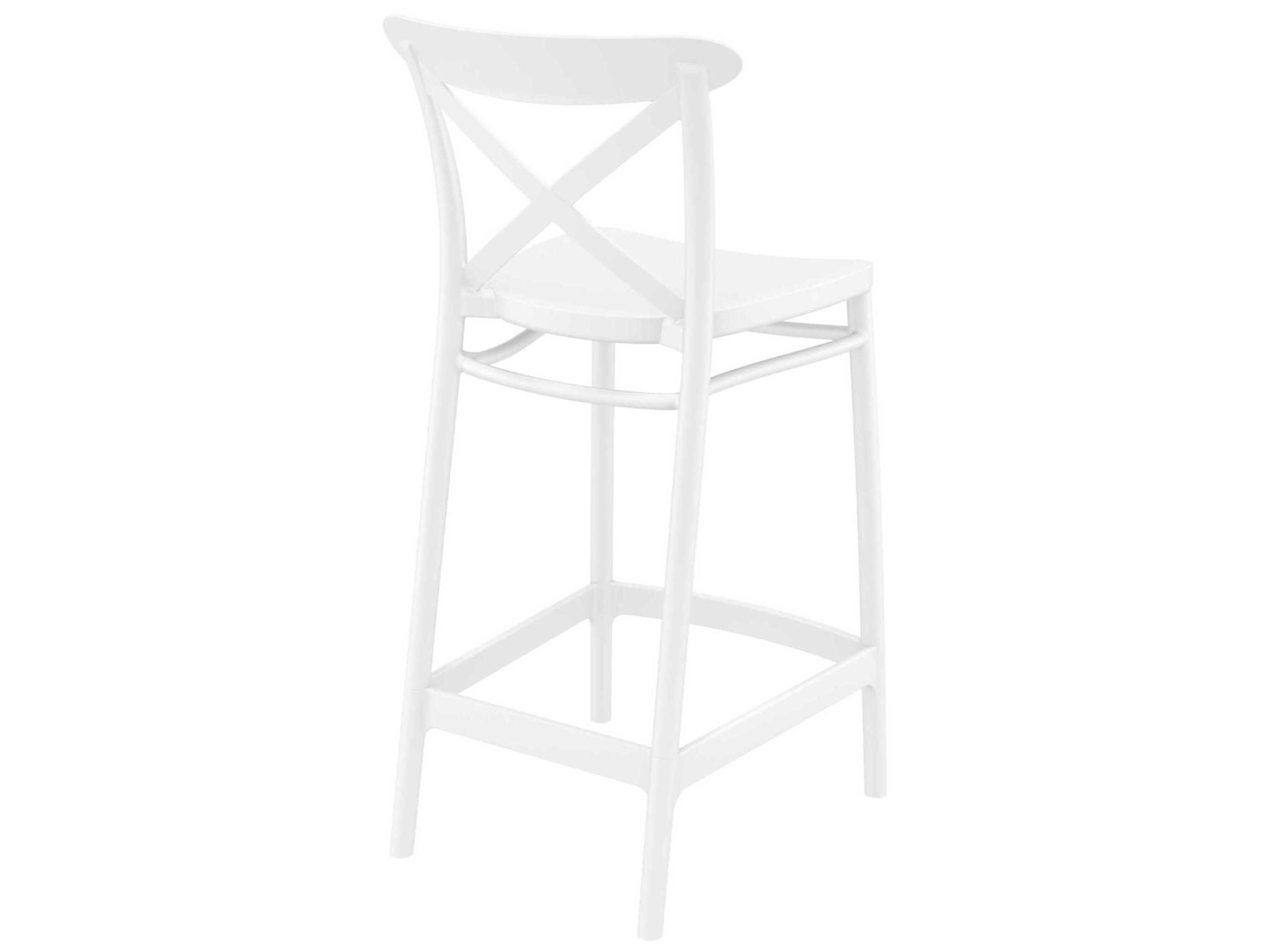 Compamia Cross White Polypropylene Counter Stool