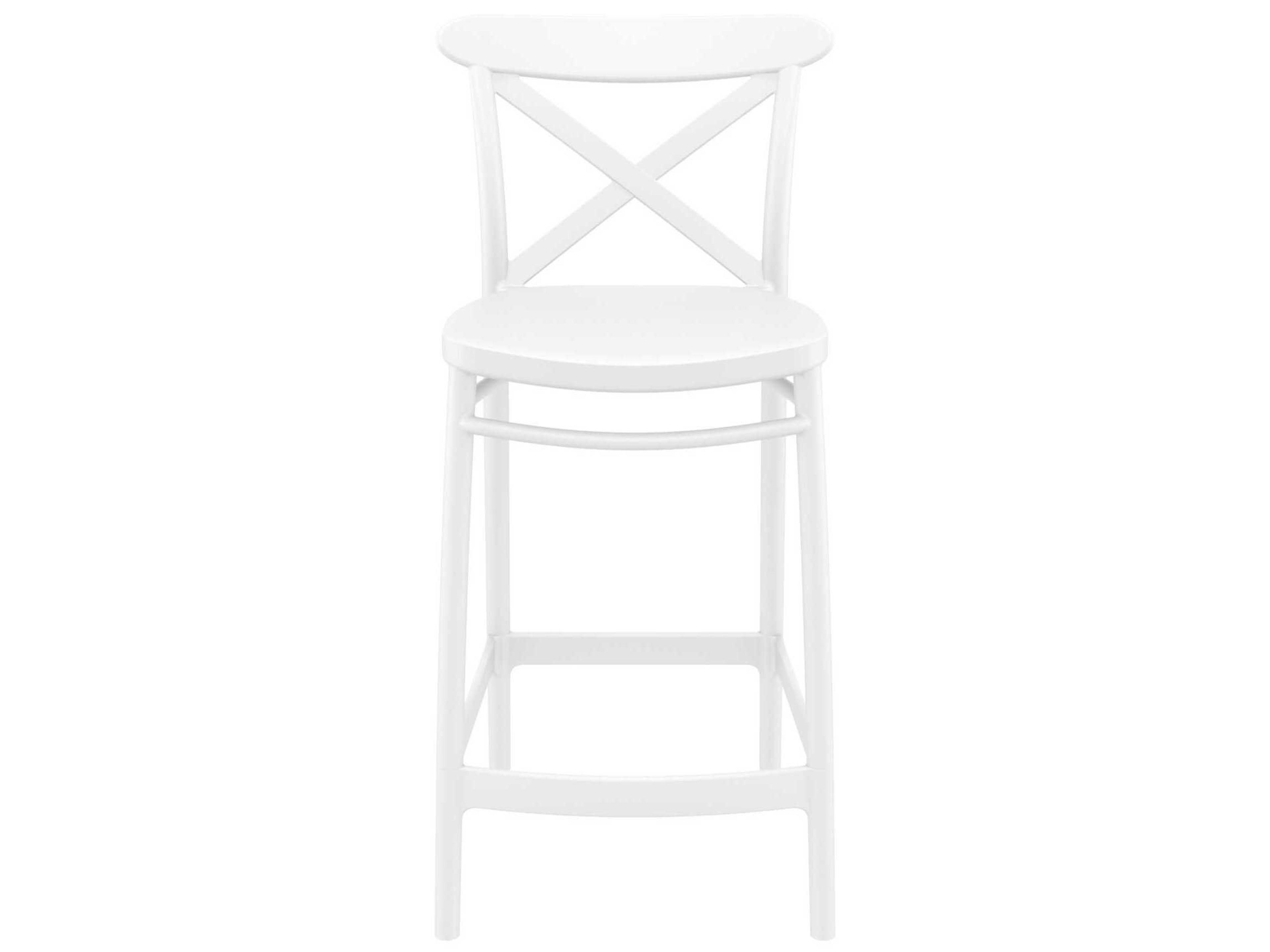 Compamia Cross White Polypropylene Counter Stool
