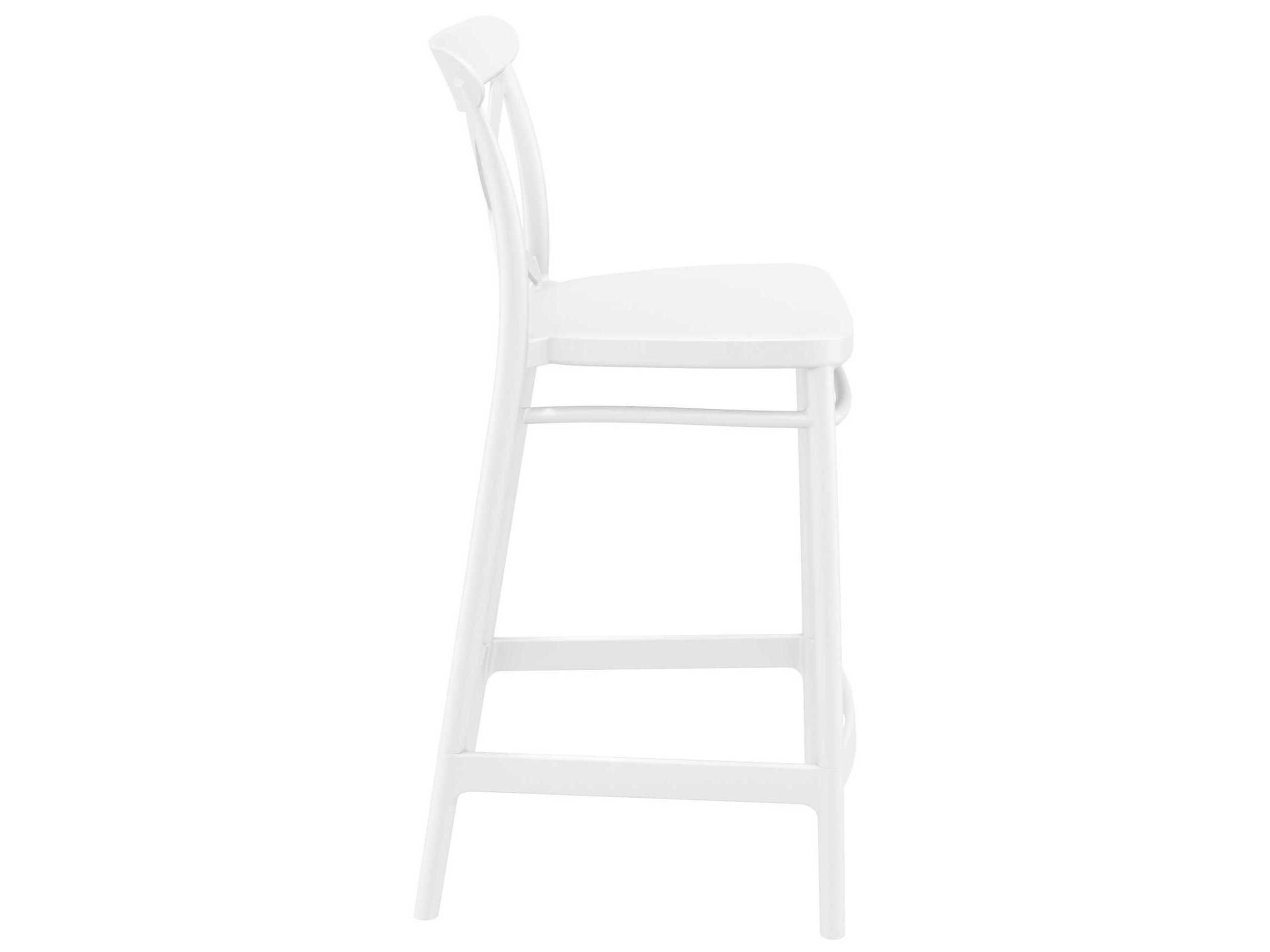 Compamia Cross White Polypropylene Counter Stool