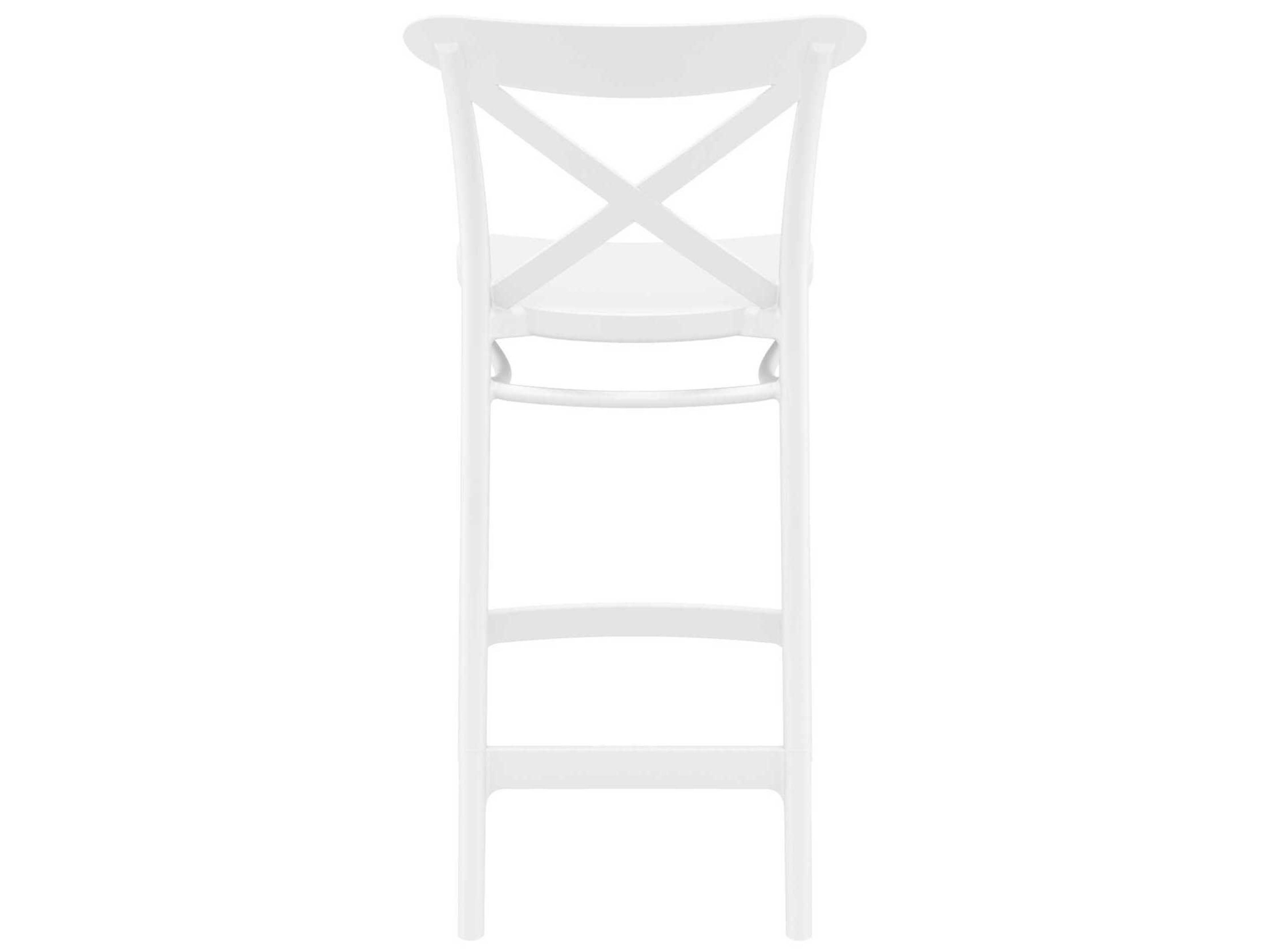 Compamia Cross White Polypropylene Counter Stool