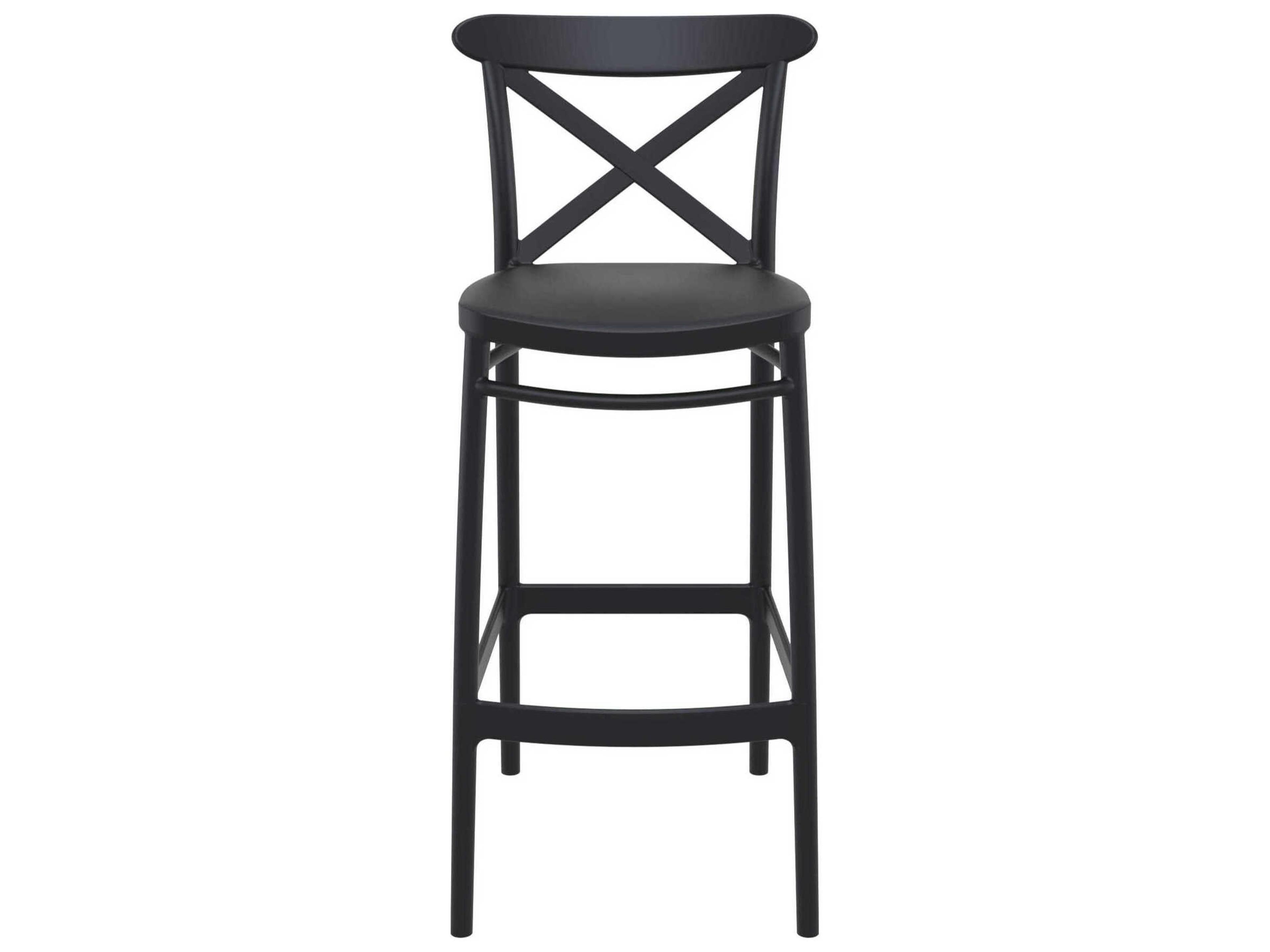 Compamia Cross Black Polypropylene Bar Stool