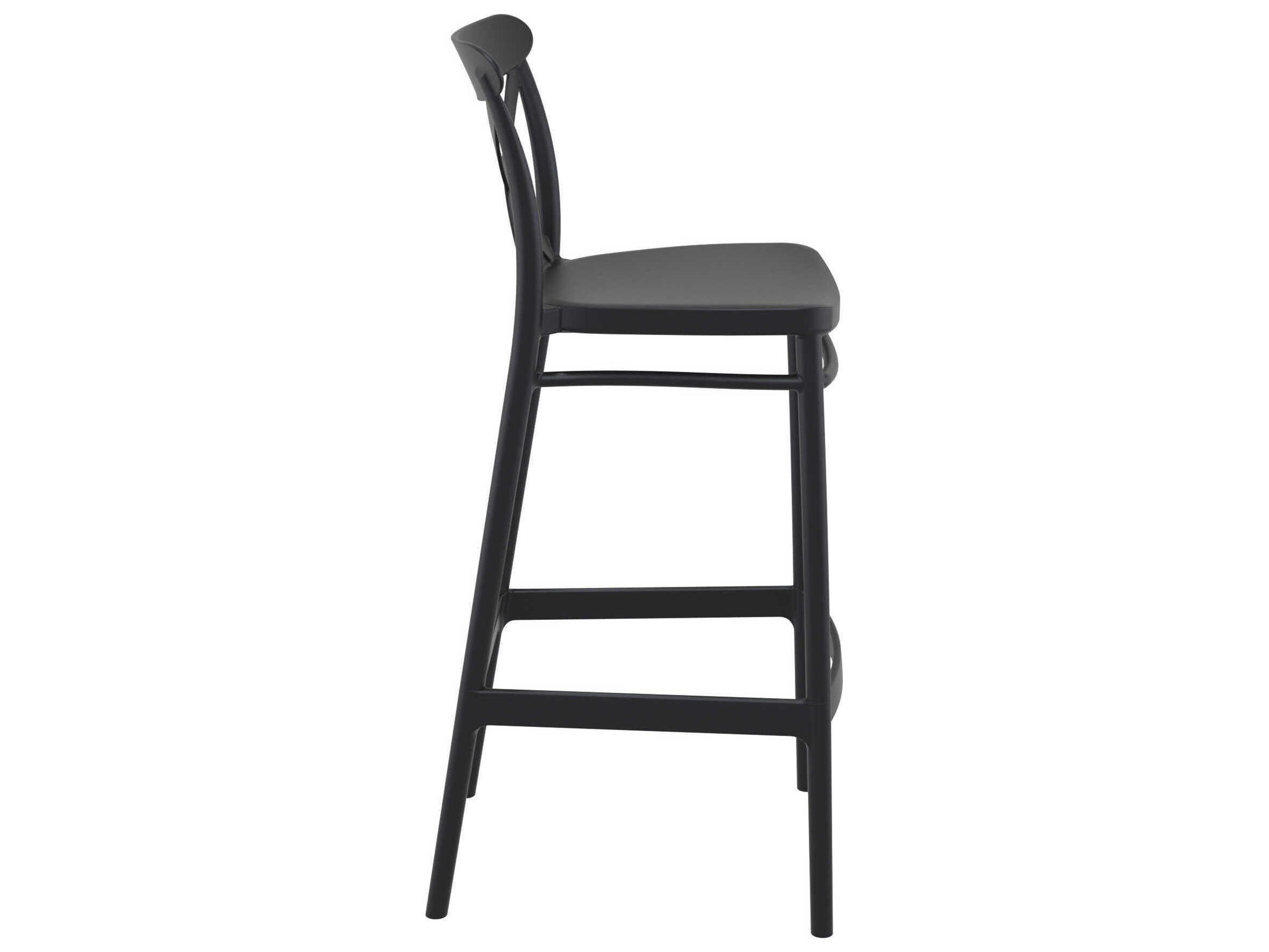 Compamia Cross Black Polypropylene Bar Stool