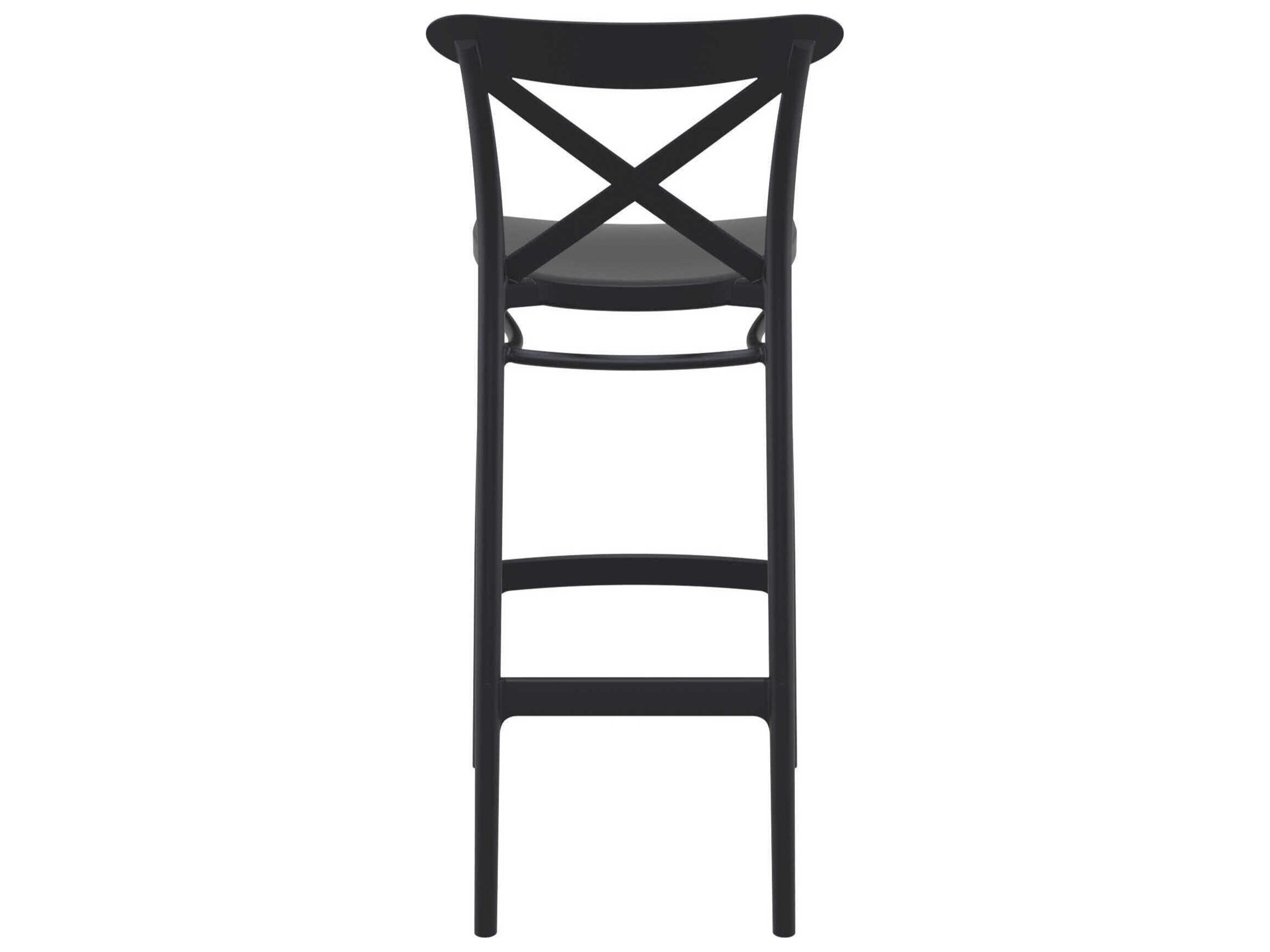 Compamia Cross Black Polypropylene Bar Stool