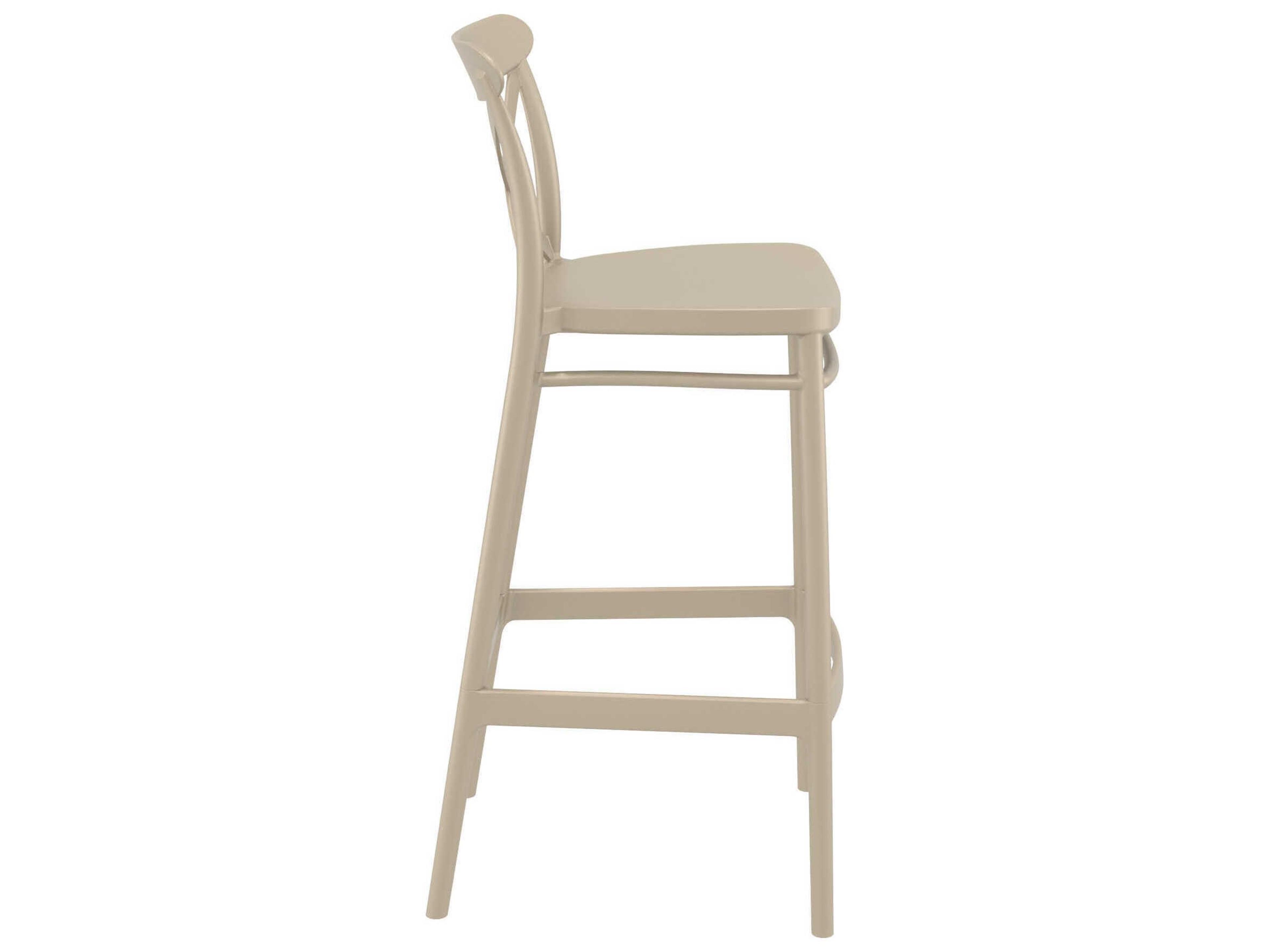 Compamia Cross Taupe Polypropylene Bar Stool
