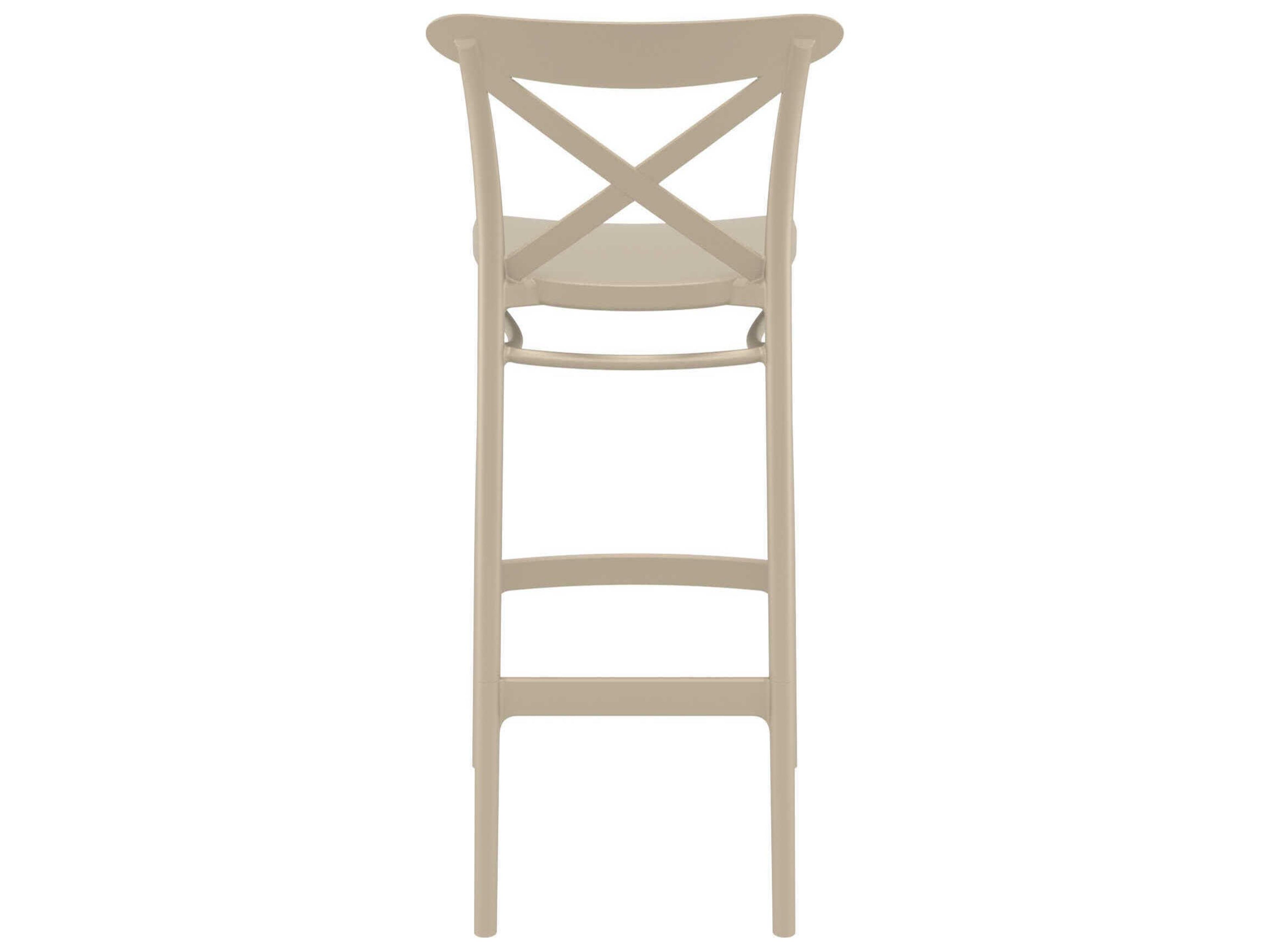 Compamia Cross Taupe Polypropylene Bar Stool