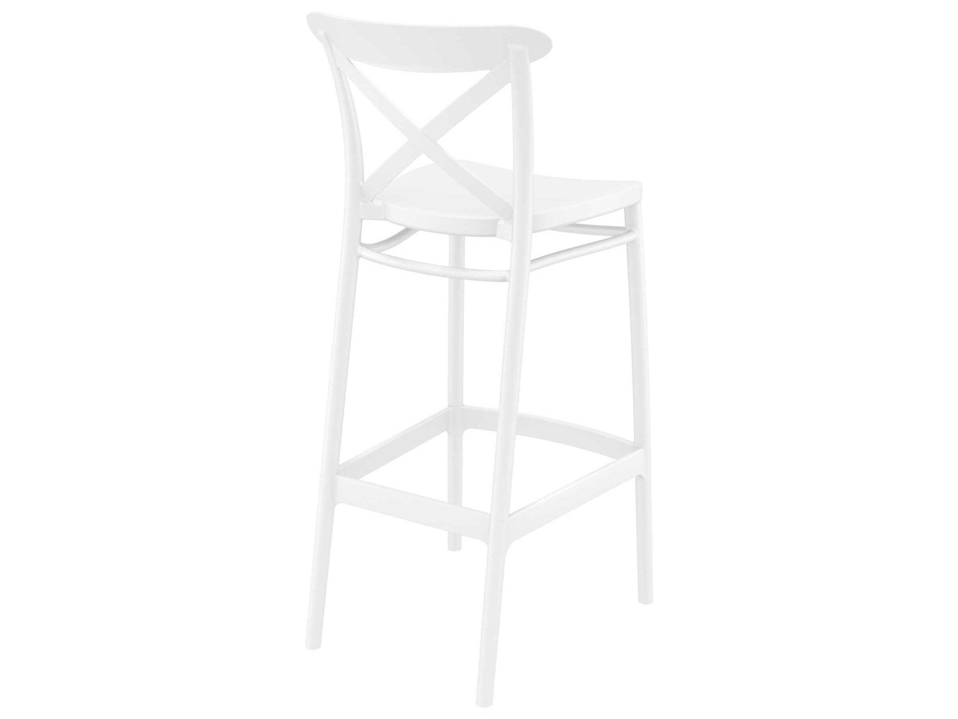 Compamia Cross White Polypropylene Bar Stool