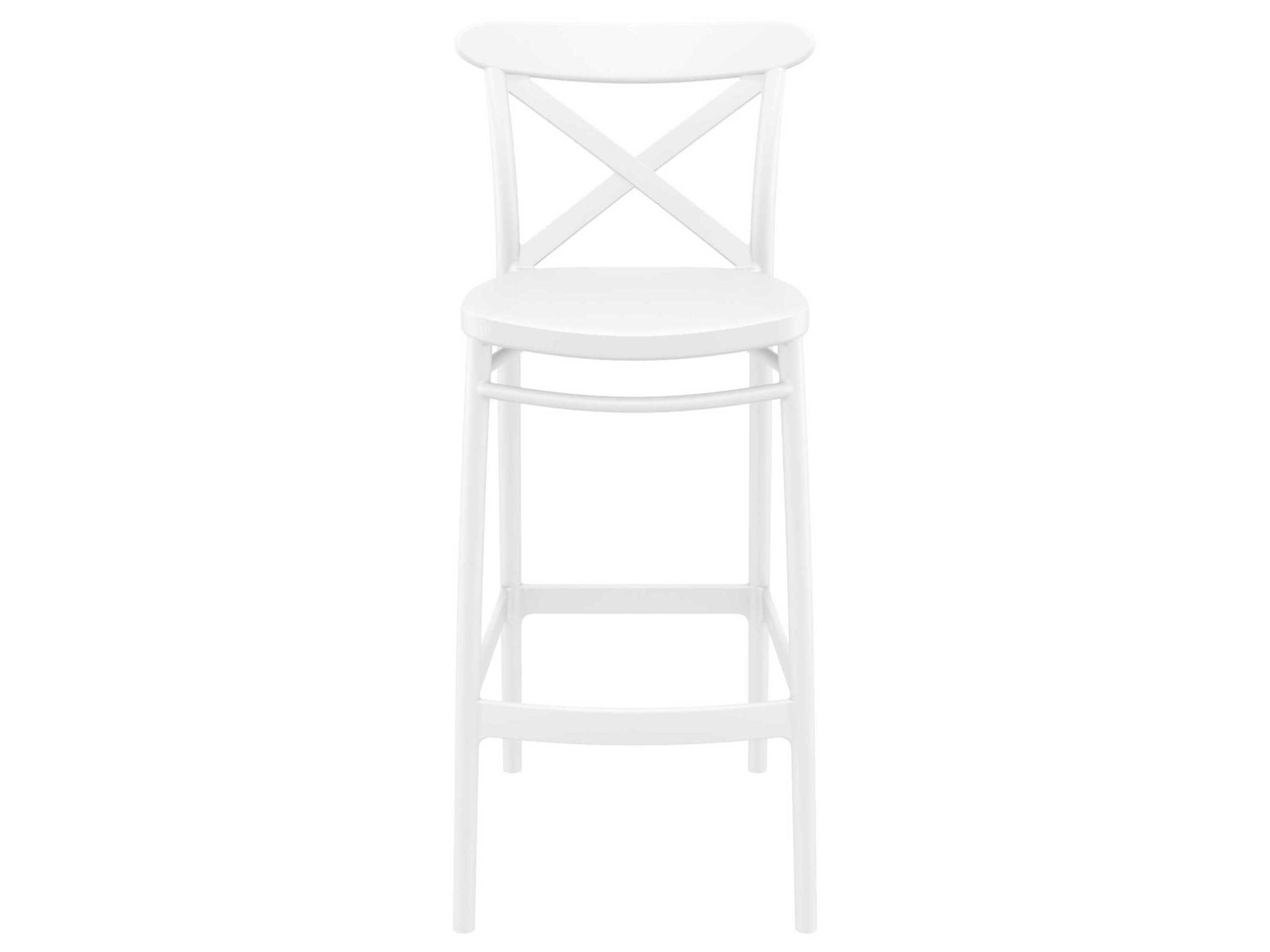 Compamia Cross White Polypropylene Bar Stool
