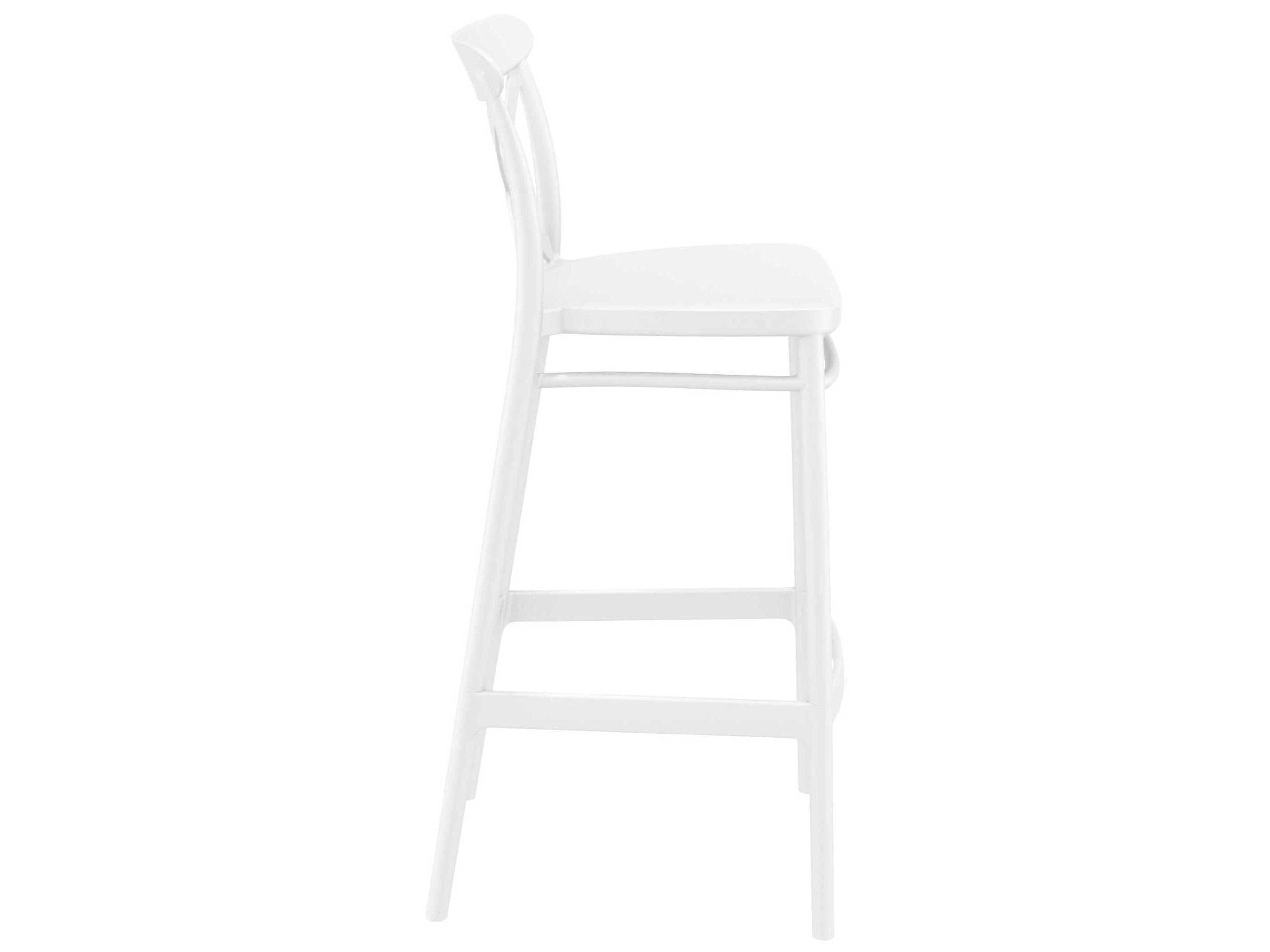 Compamia Cross White Polypropylene Bar Stool