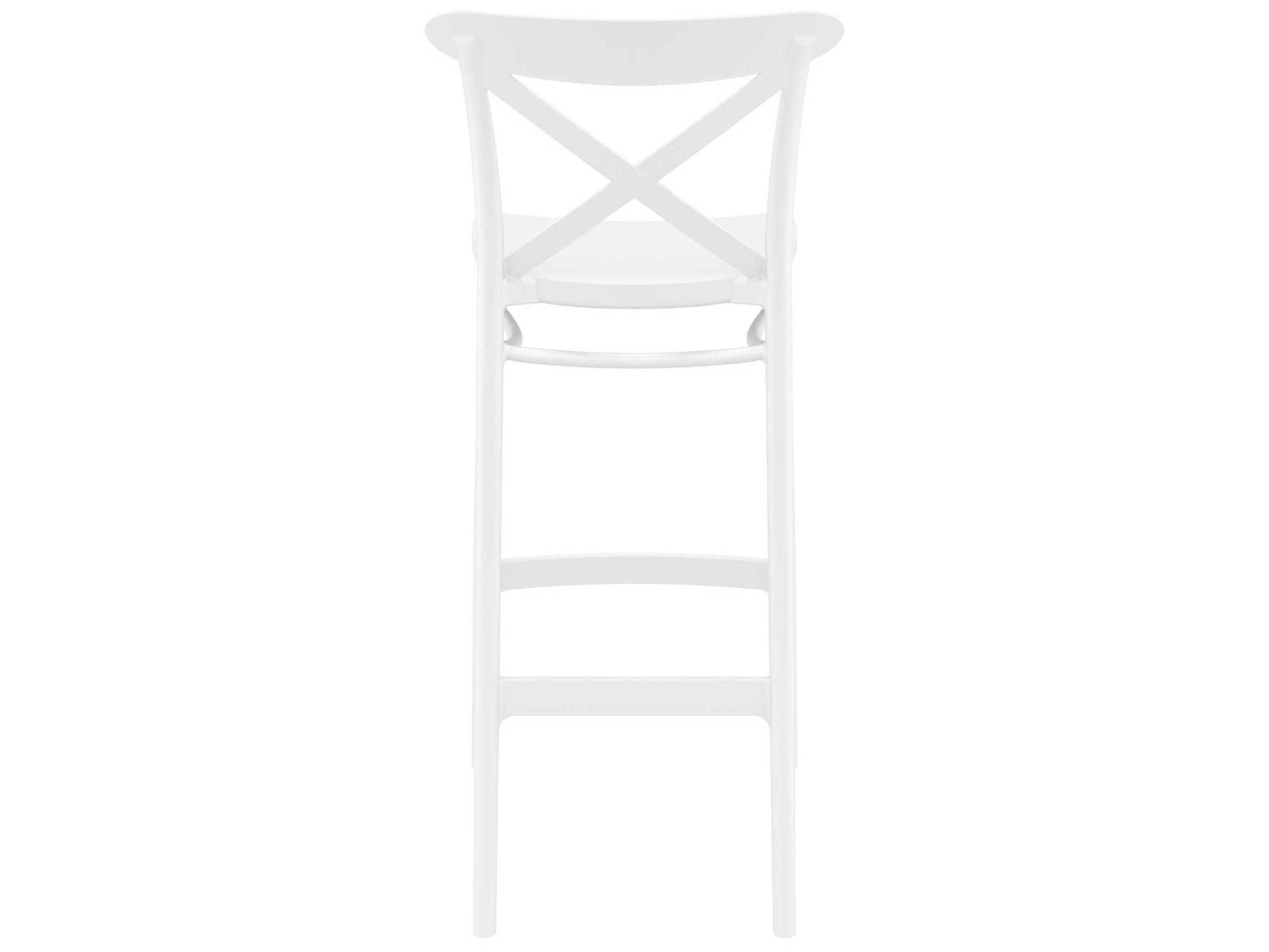 Compamia Cross White Polypropylene Bar Stool