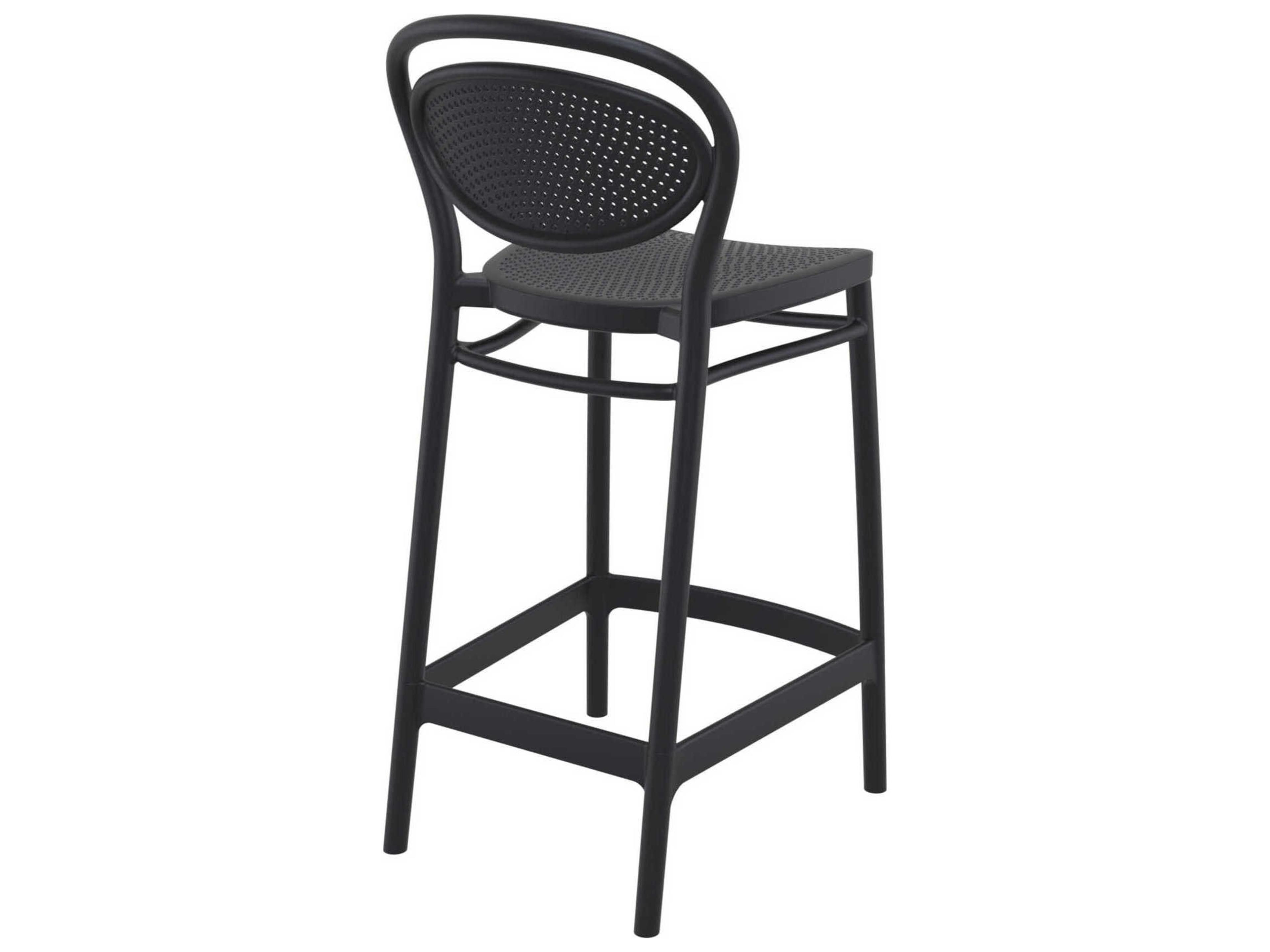 Compamia Marcel Black Polypropylene Resin Counter Stool