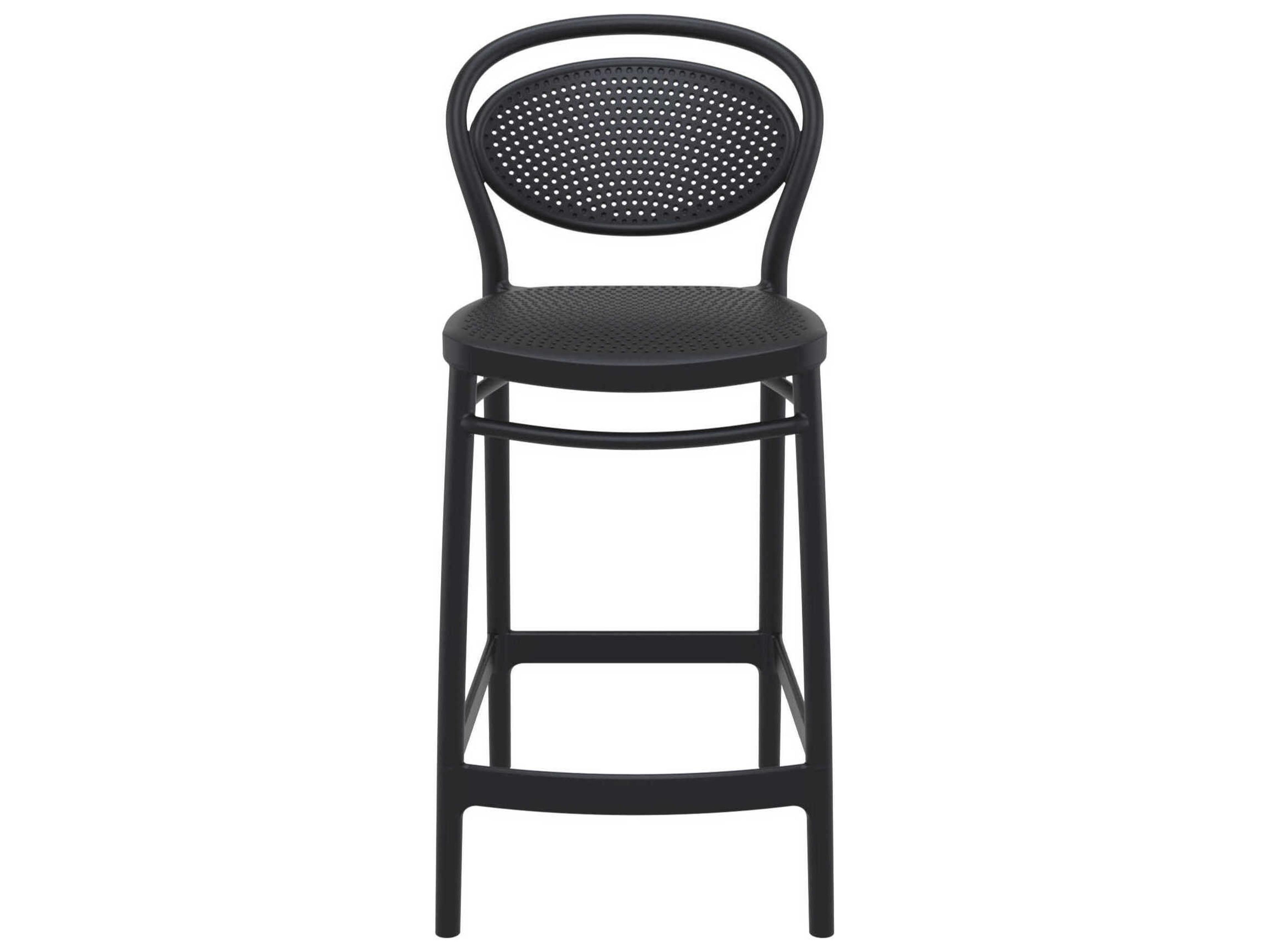 Compamia Marcel Black Polypropylene Resin Counter Stool