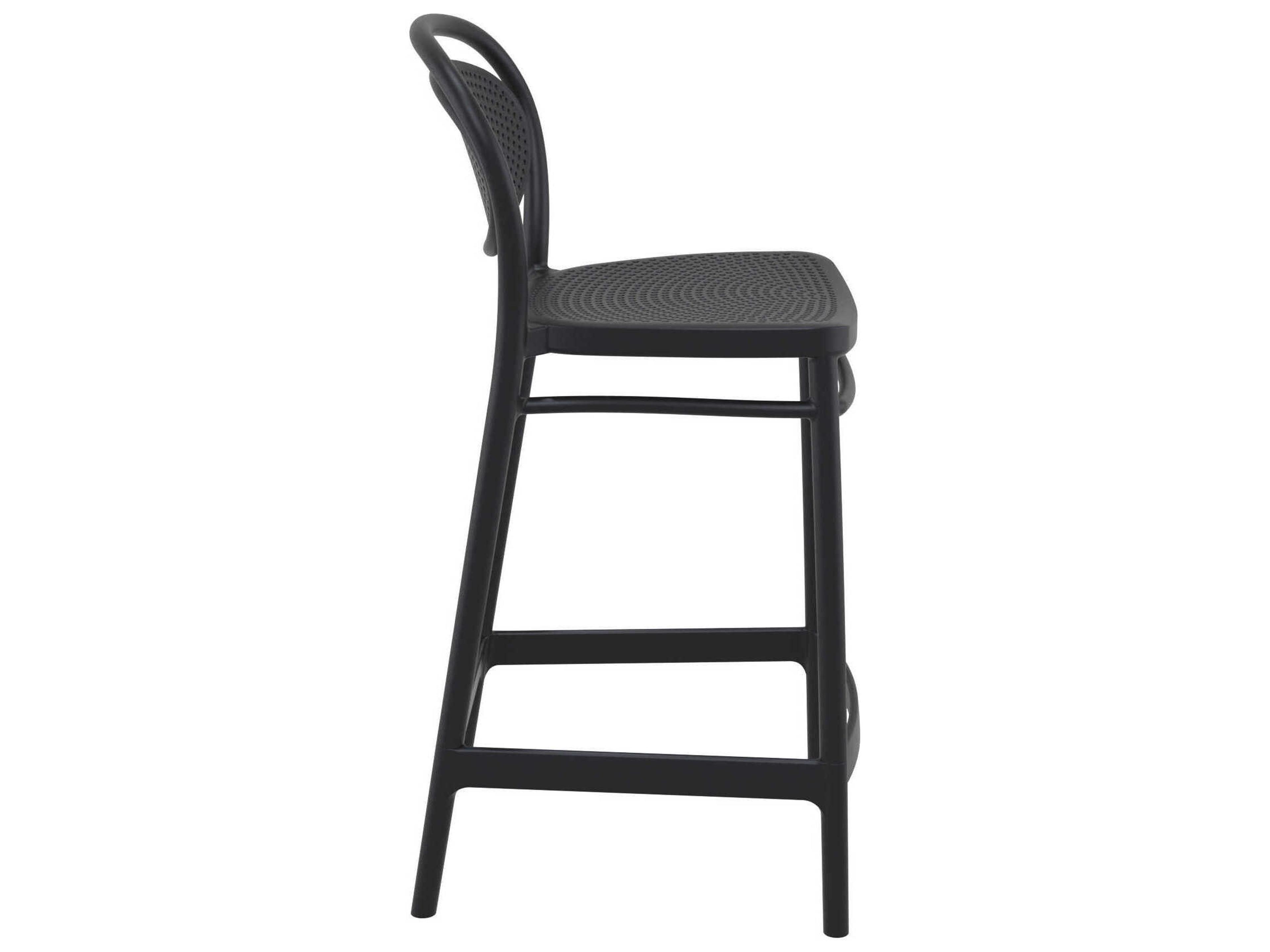 Compamia Marcel Black Polypropylene Resin Counter Stool