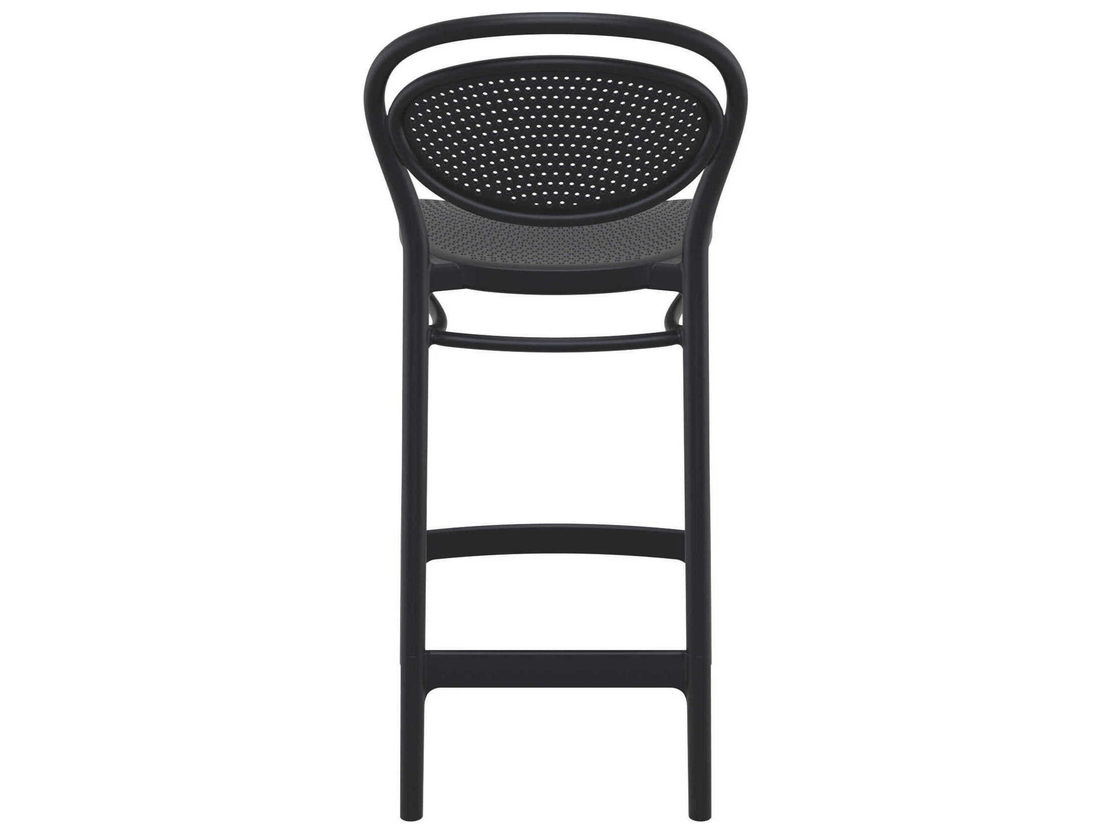 Compamia Marcel Black Polypropylene Resin Counter Stool