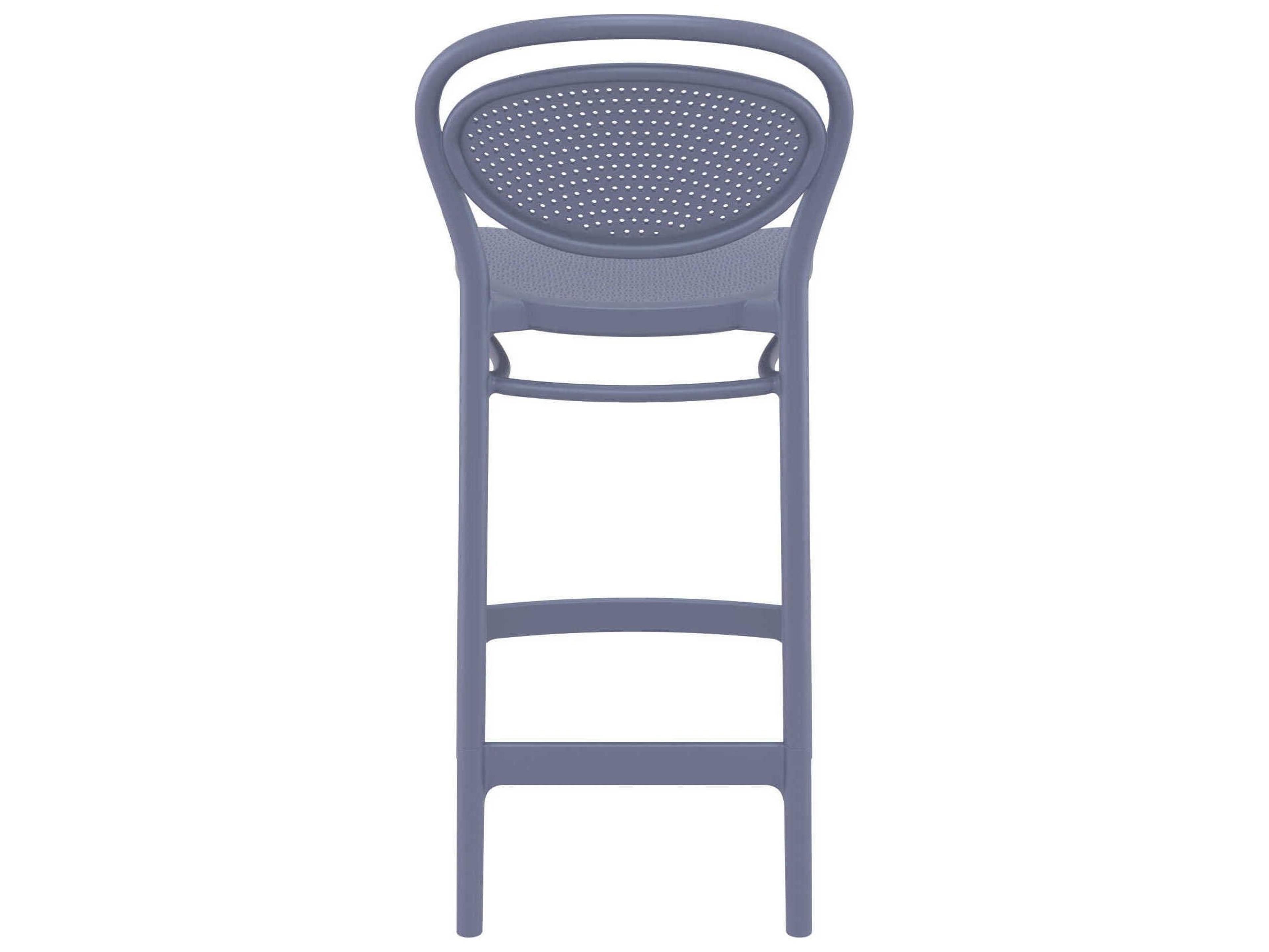 Compamia Marcel Dark Gray Polypropylene Resin Counter Stool