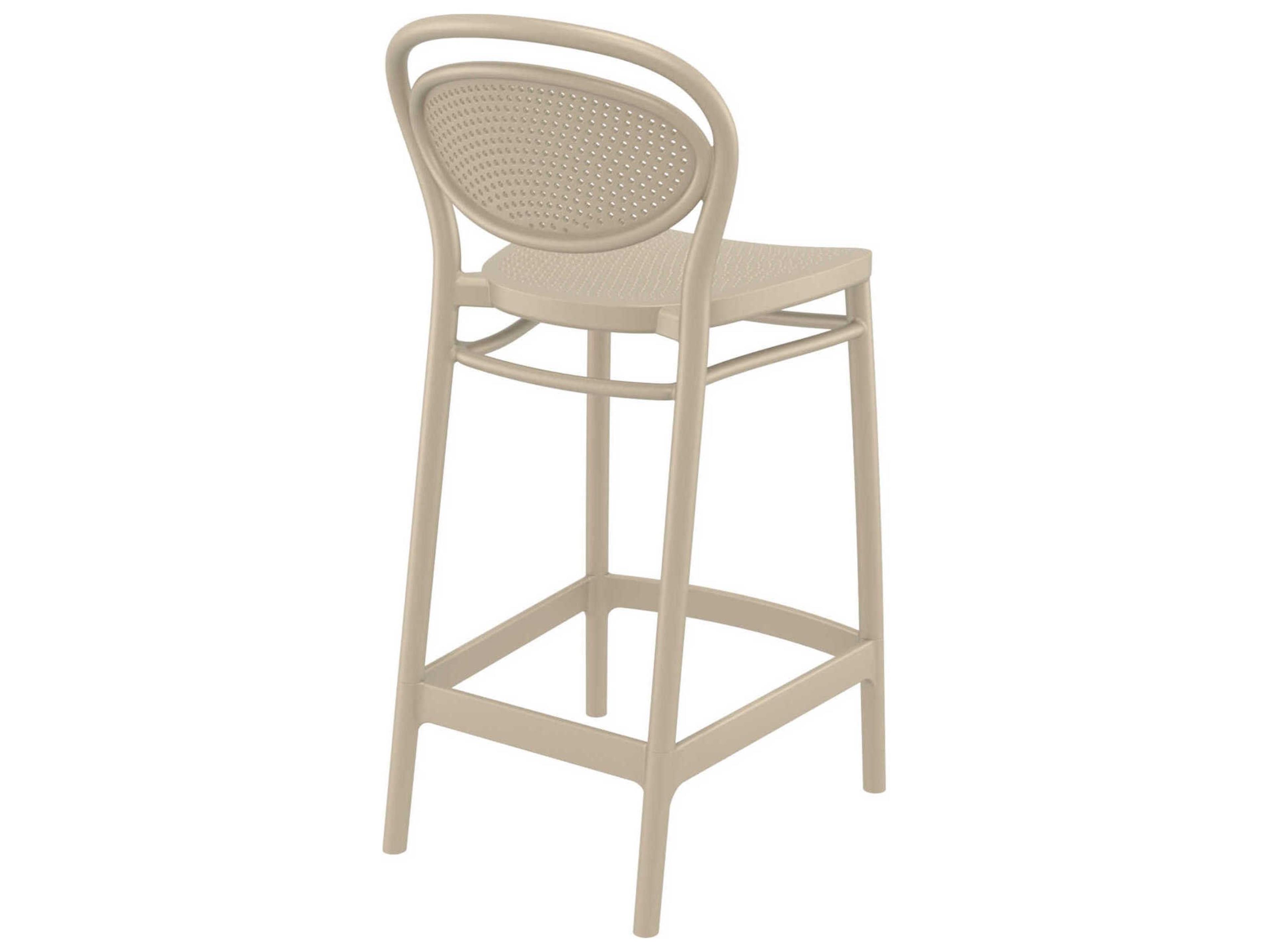 Compamia Marcel Taupe Polypropylene Resin Counter Stool