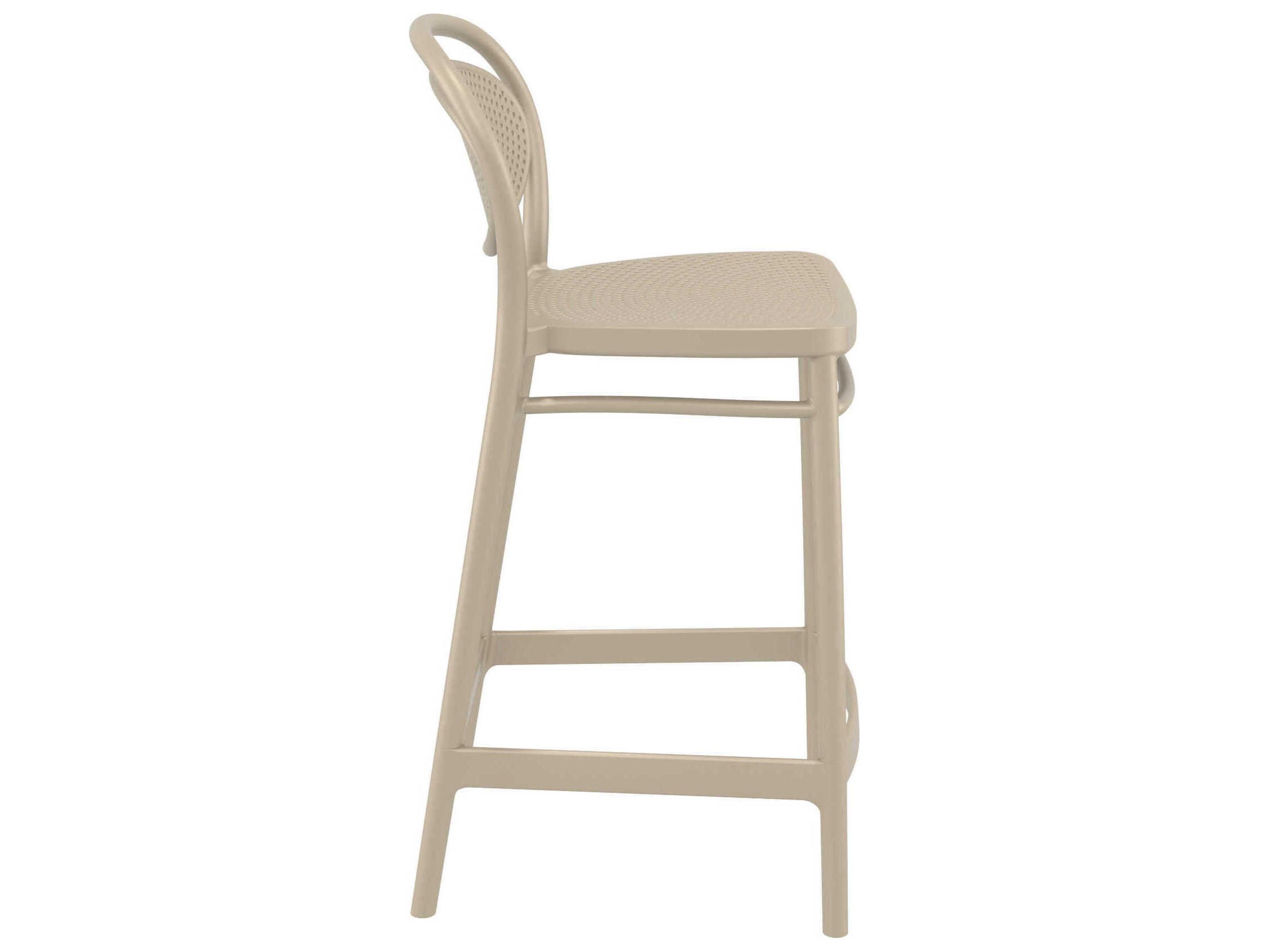 Compamia Marcel Taupe Polypropylene Resin Counter Stool