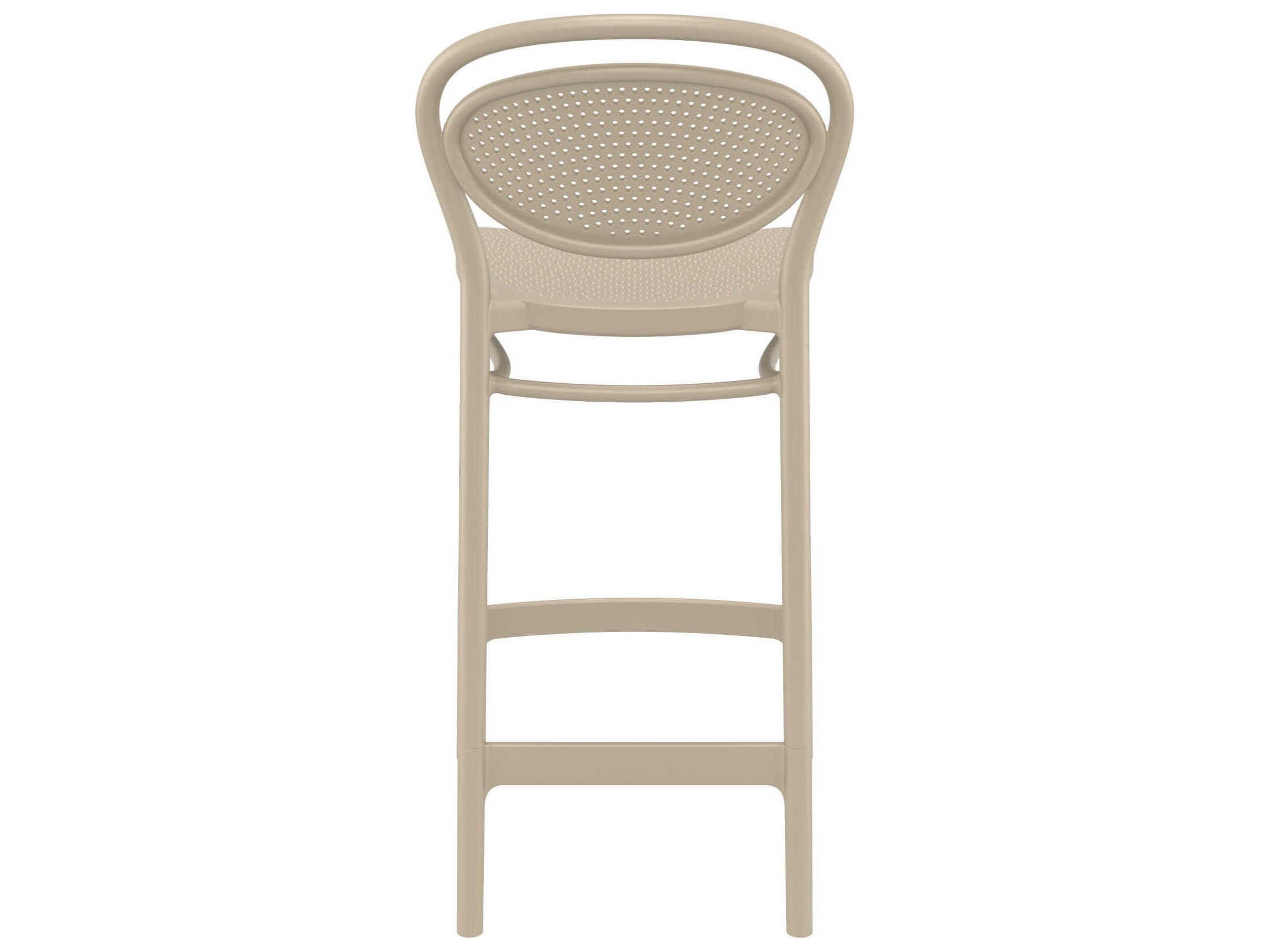Compamia Marcel Taupe Polypropylene Resin Counter Stool