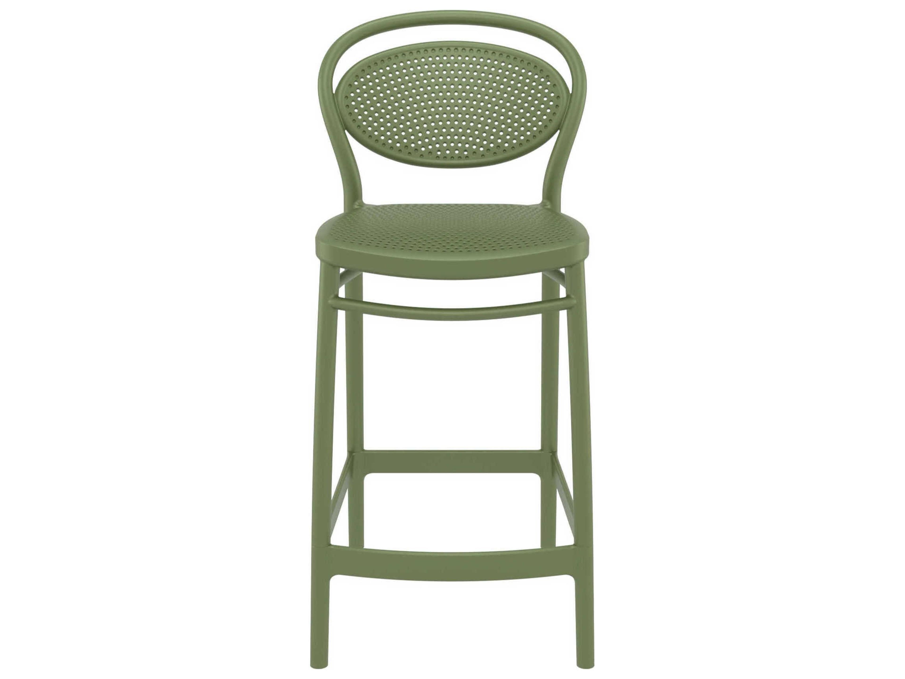 Compamia Marcel Olive Green Polypropylene Resin Counter Stool