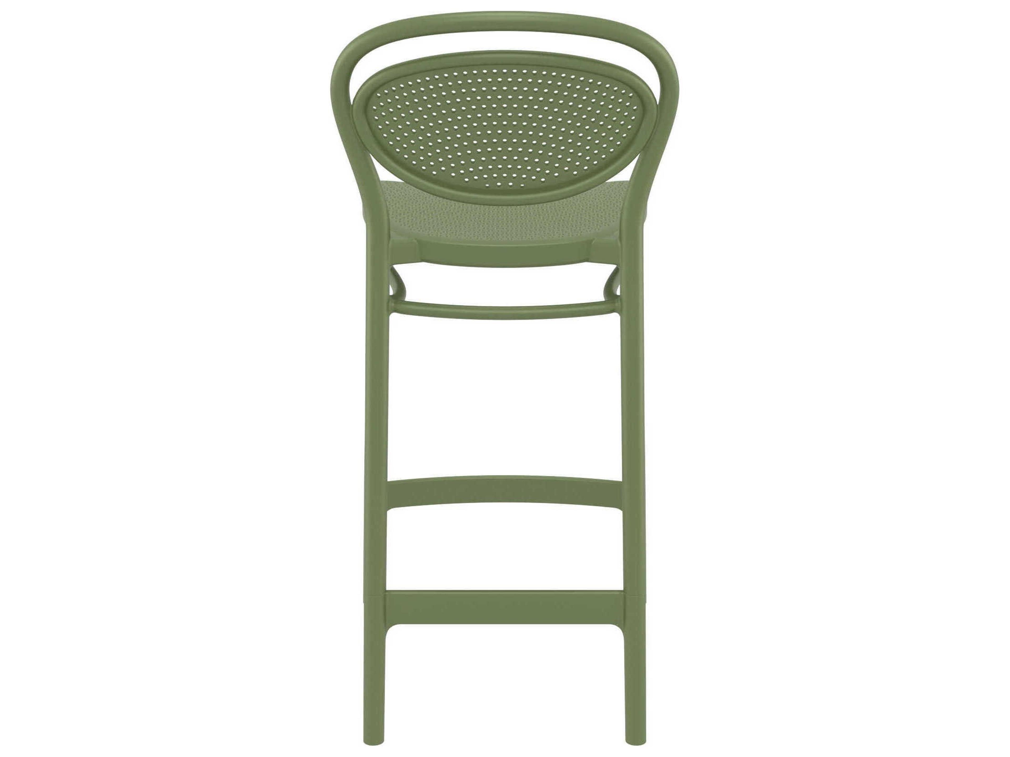Compamia Marcel Olive Green Polypropylene Resin Counter Stool