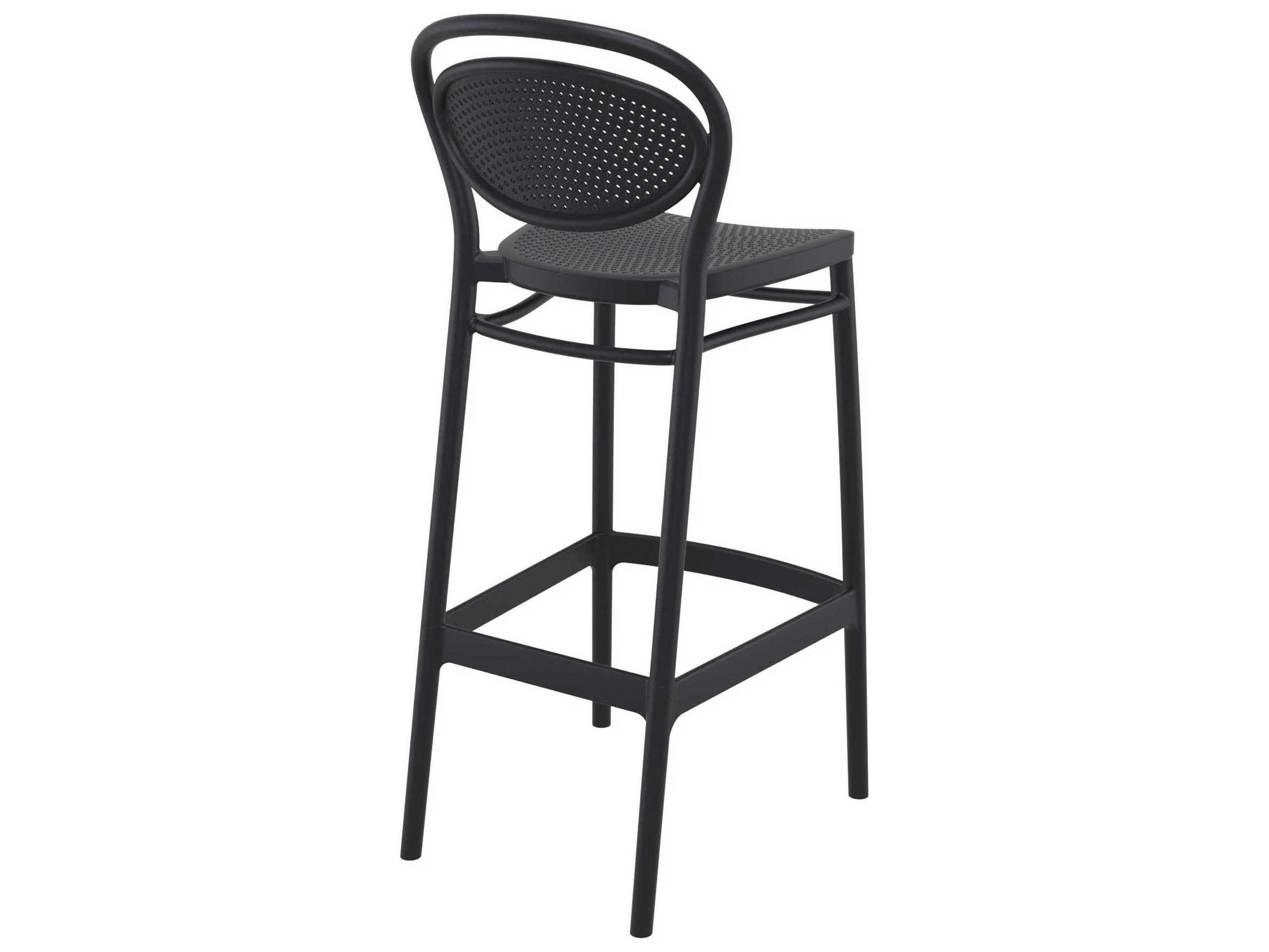 Compamia Marcel Black Polypropylene Resin Bar Stool