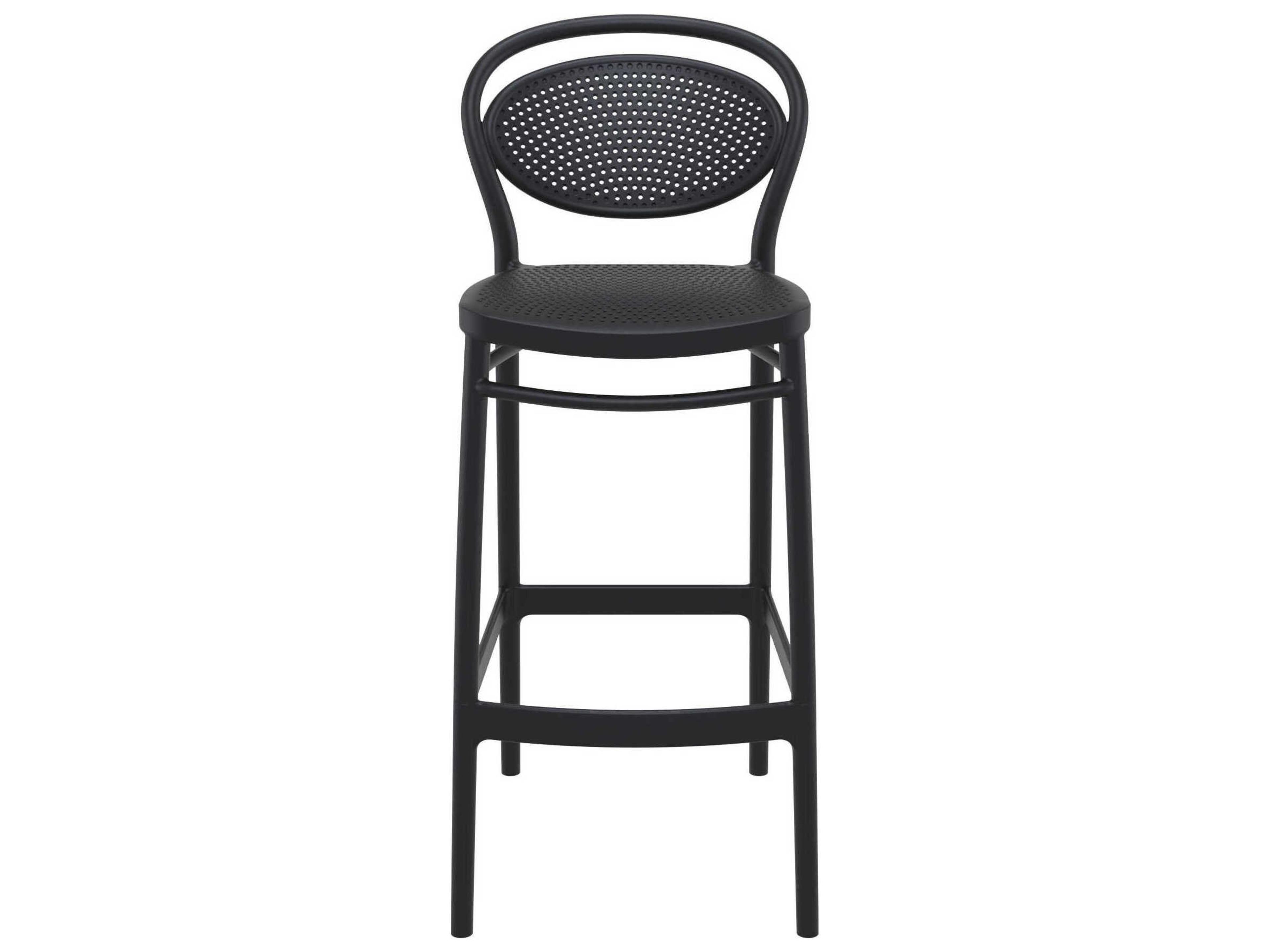 Compamia Marcel Black Polypropylene Resin Bar Stool