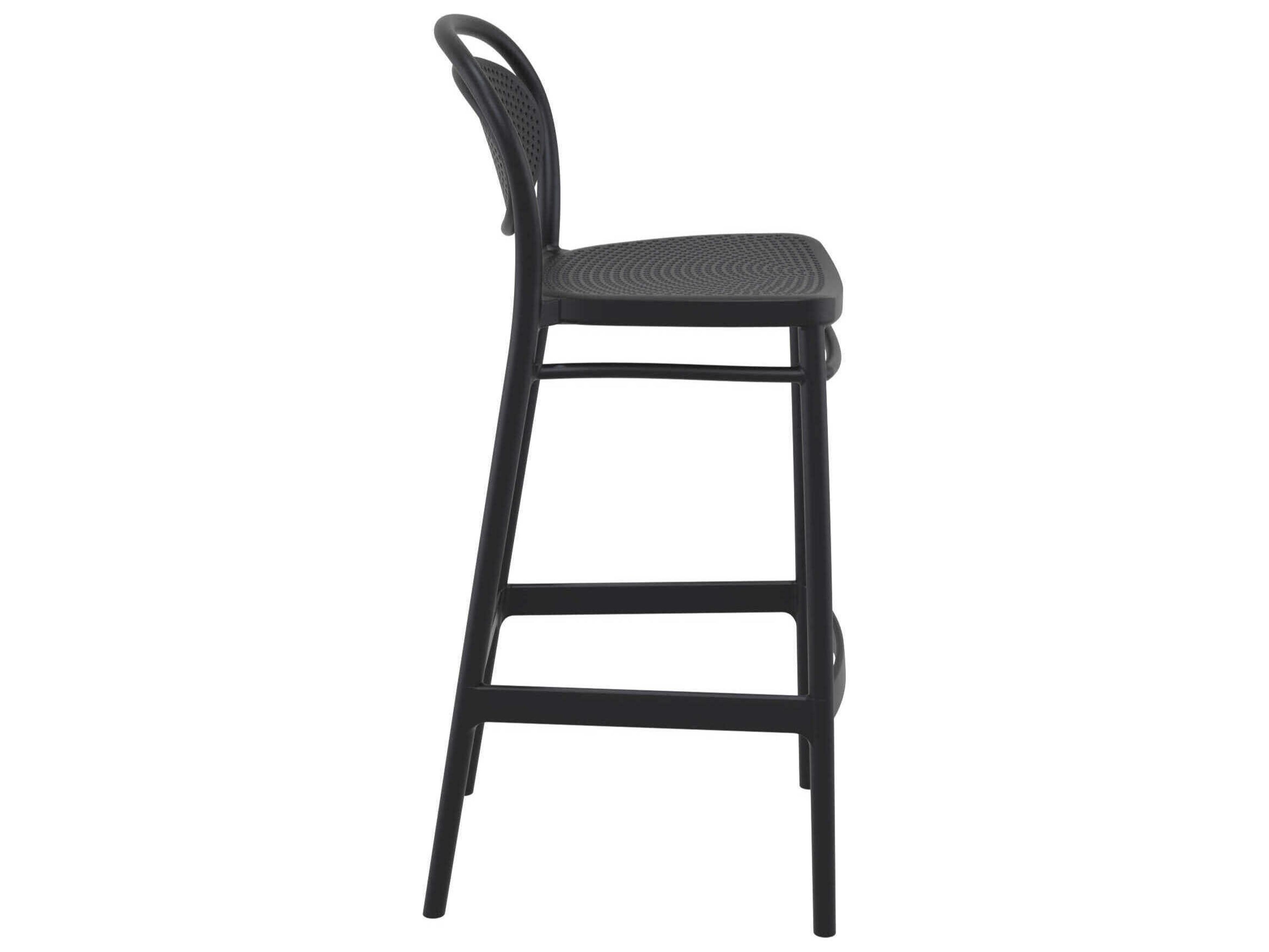 Compamia Marcel Black Polypropylene Resin Bar Stool