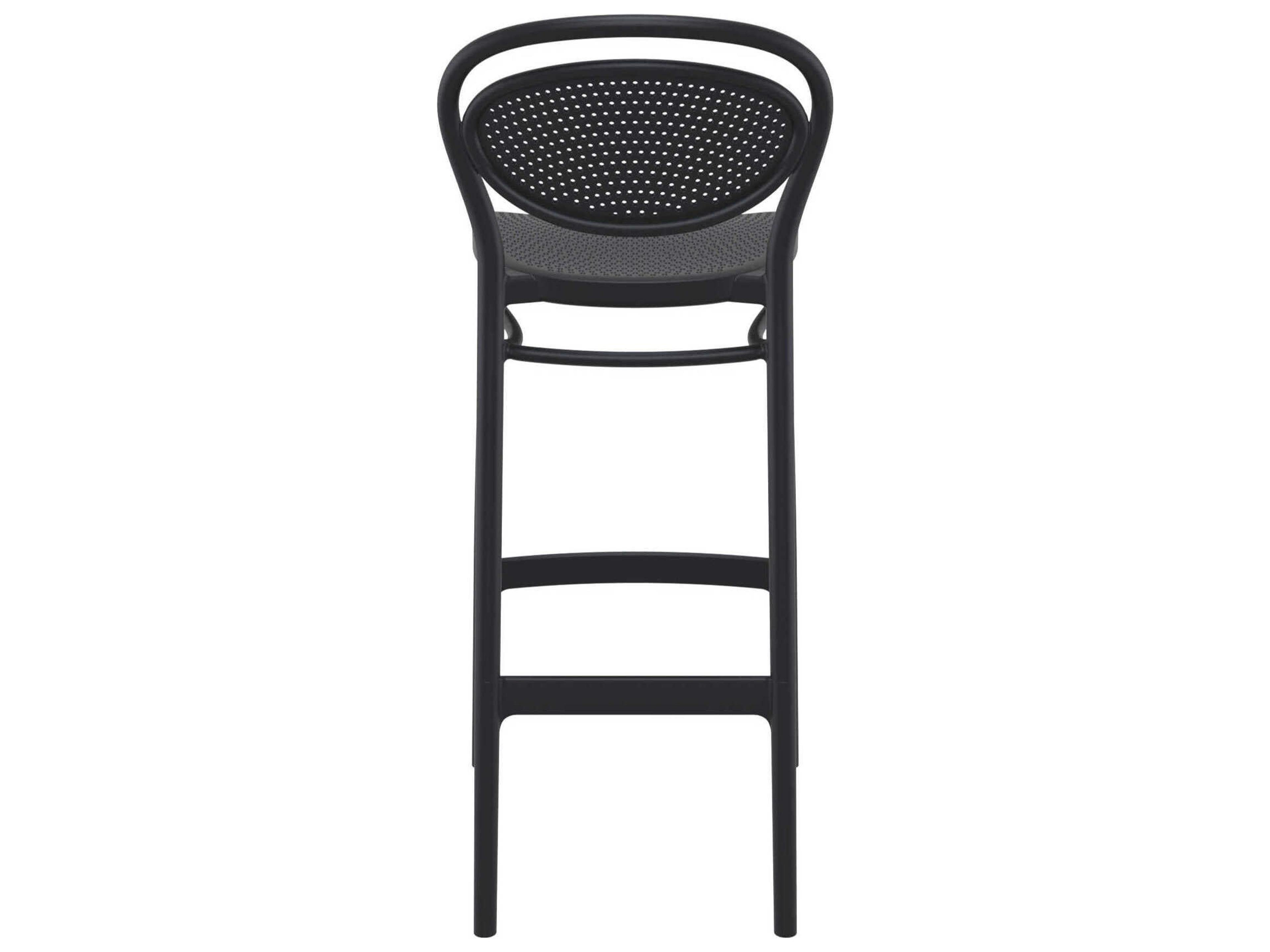 Compamia Marcel Black Polypropylene Resin Bar Stool
