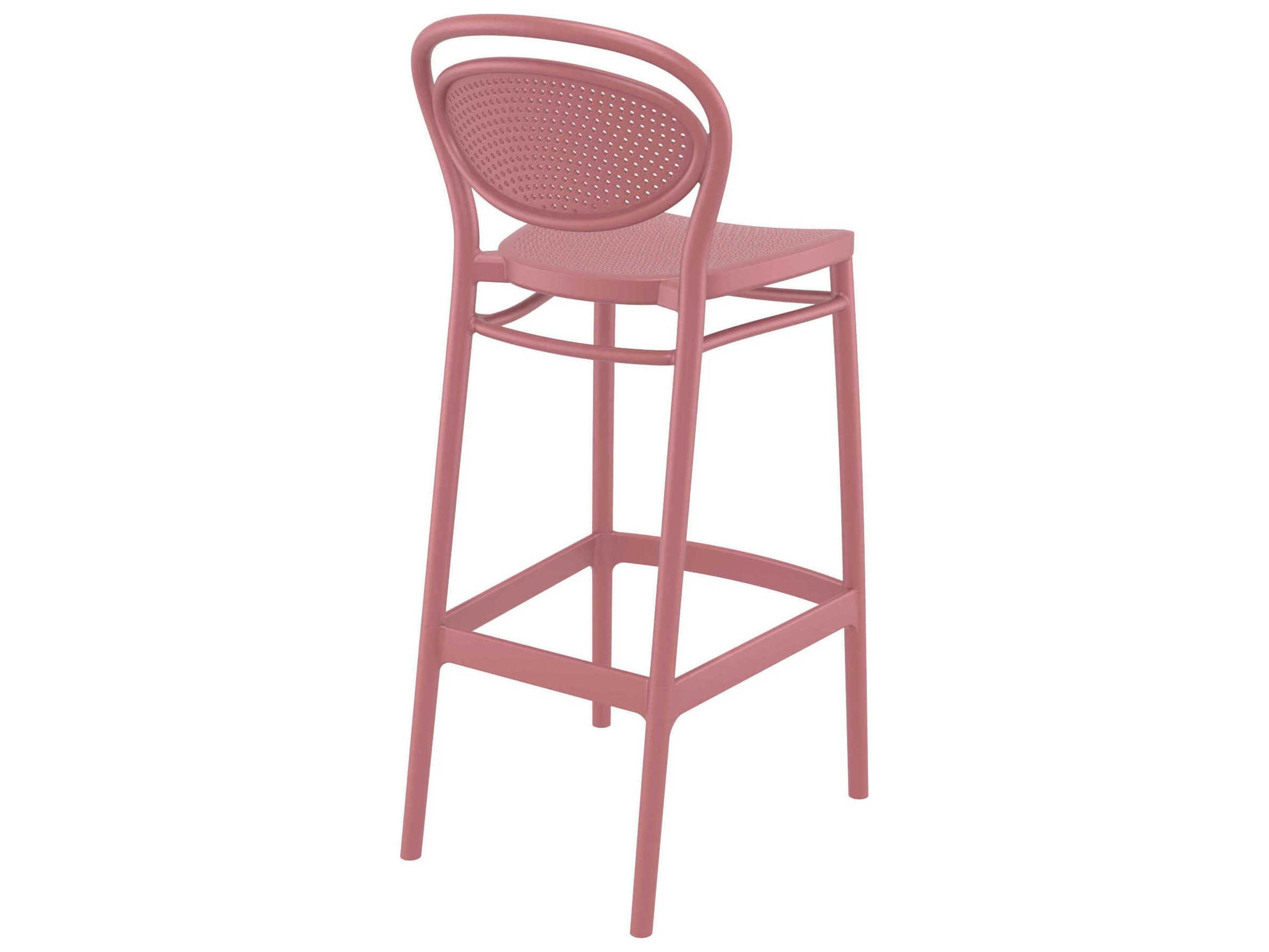 Compamia Marcel Marsala Polypropylene Resin Bar Stool