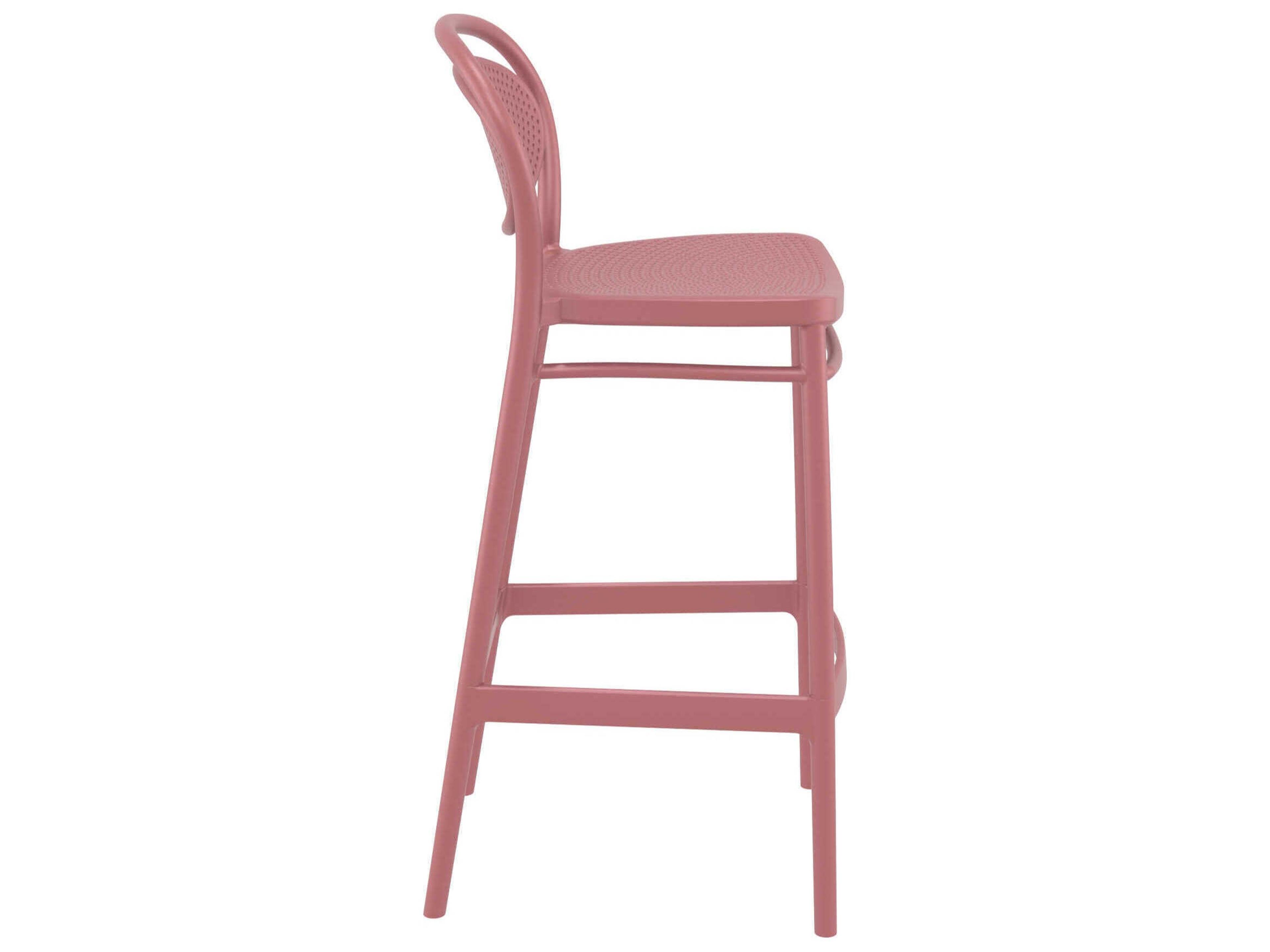 Compamia Marcel Marsala Polypropylene Resin Bar Stool