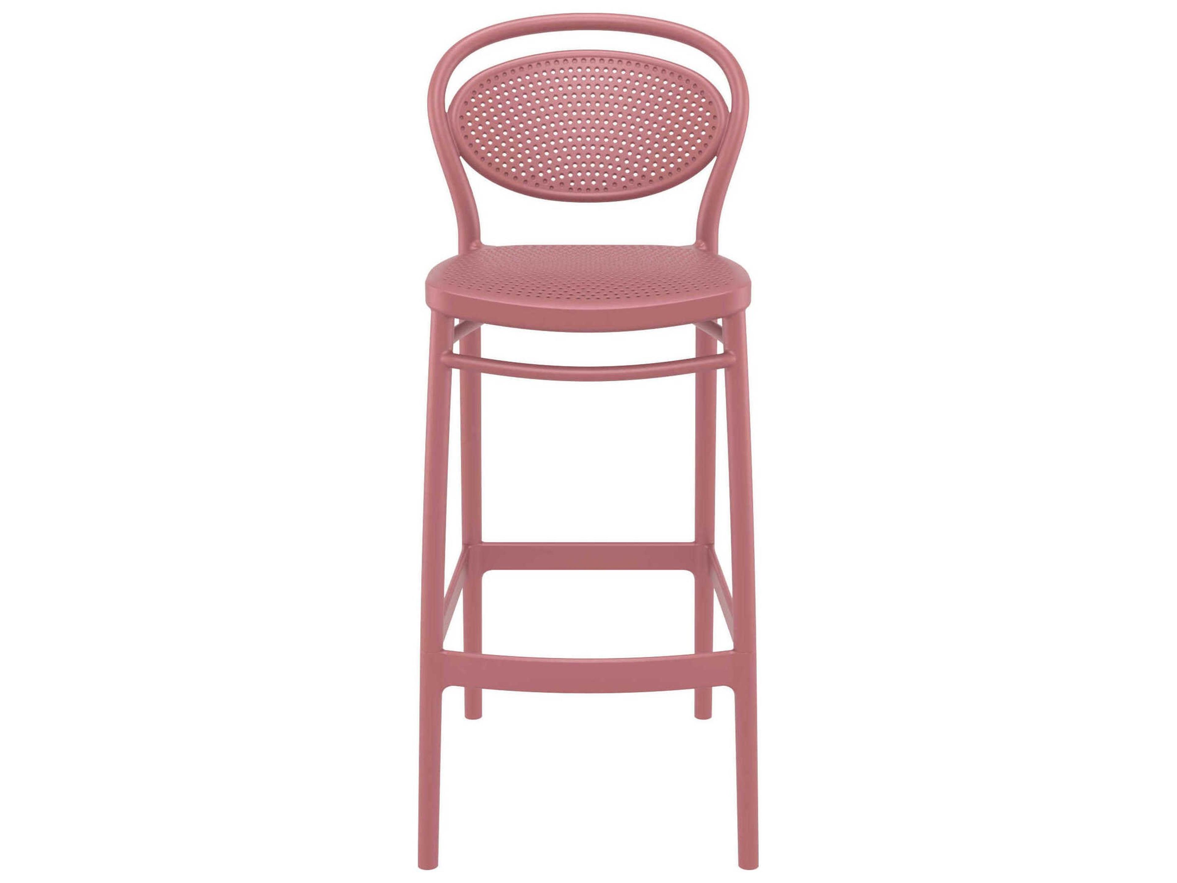 Compamia Marcel Marsala Polypropylene Resin Bar Stool