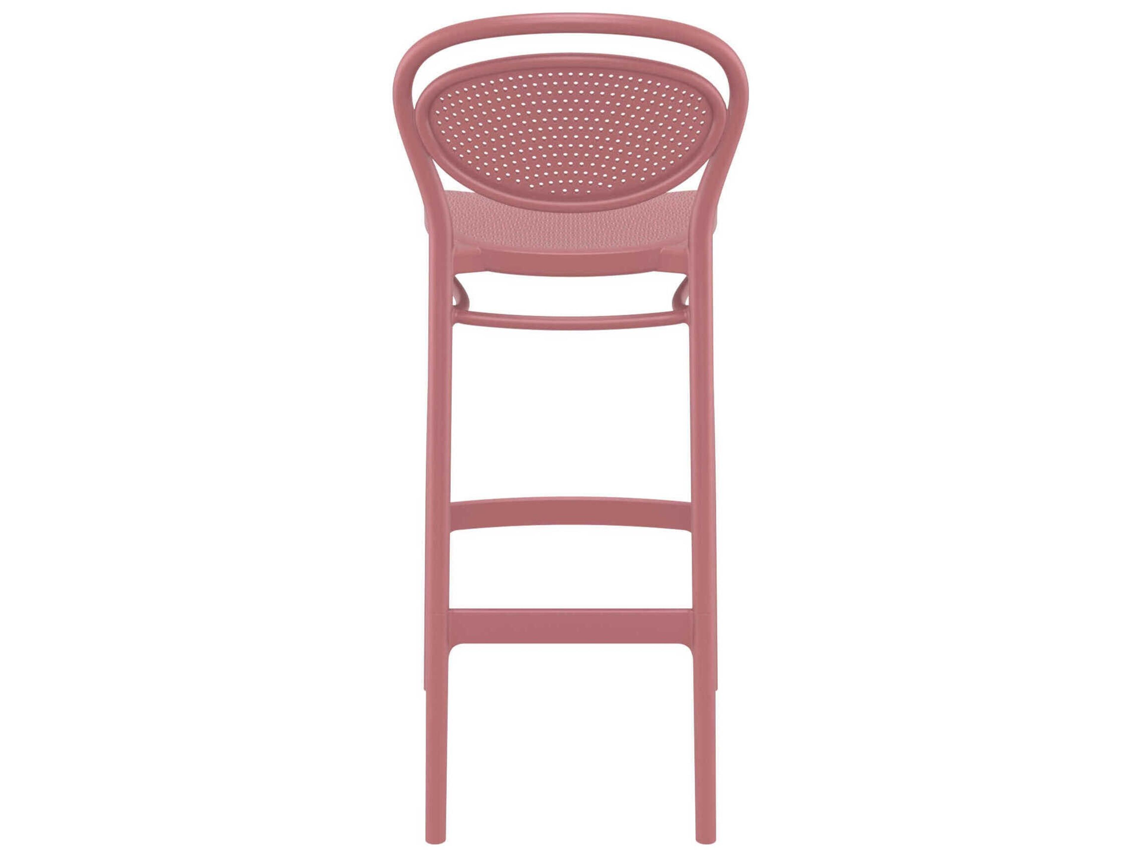 Compamia Marcel Marsala Polypropylene Resin Bar Stool