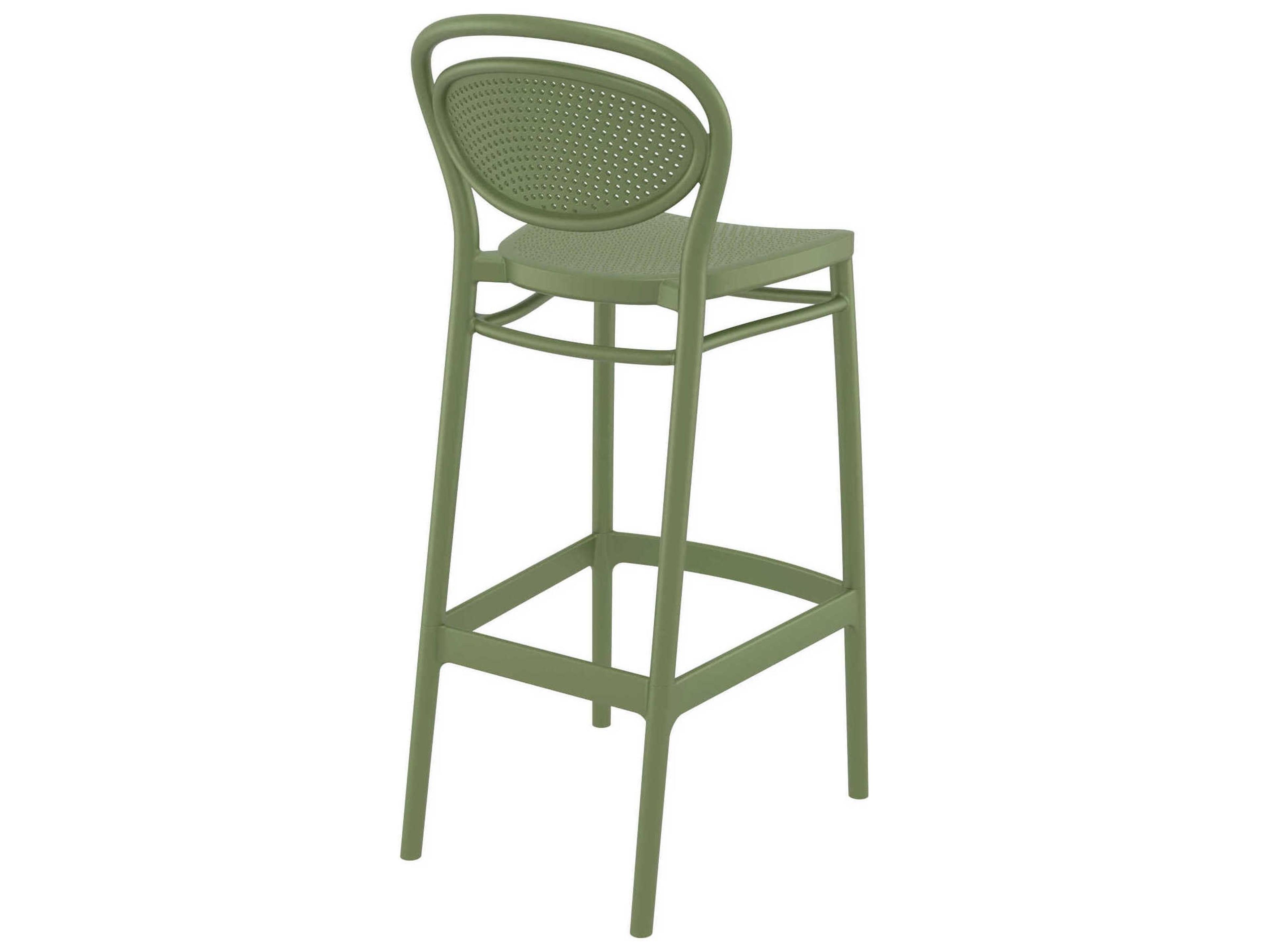 Compamia Marcel Olive Green Polypropylene Resin Bar Stool