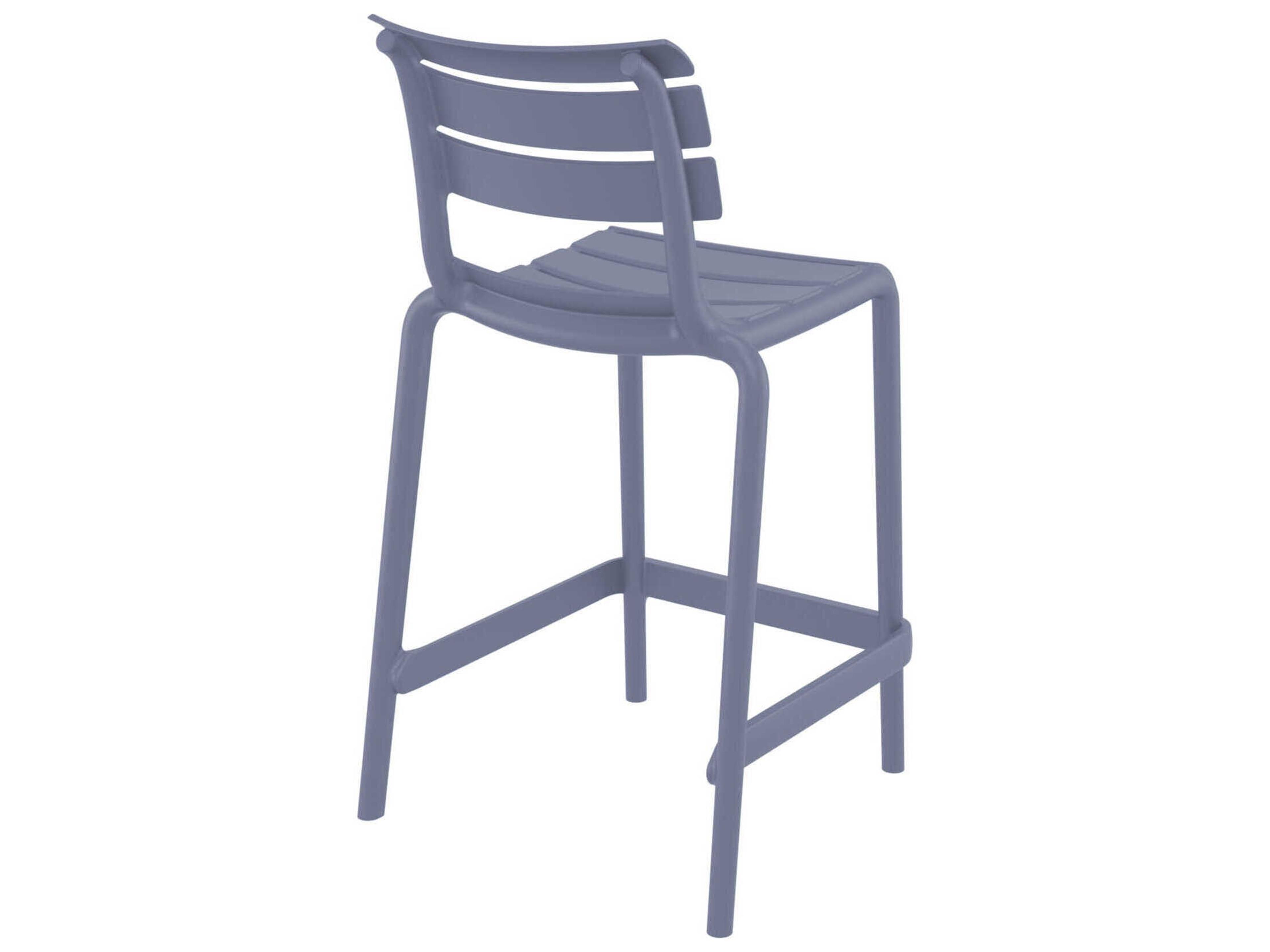 Compamia Helen Dark Gray Polypropylene Counter Stool