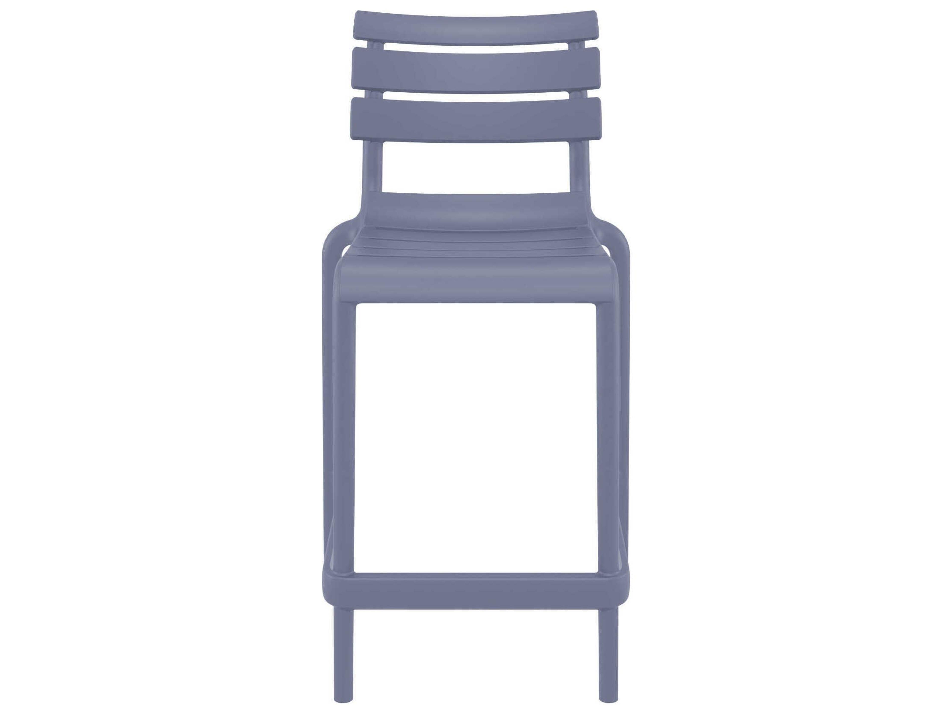 Compamia Helen Dark Gray Polypropylene Counter Stool