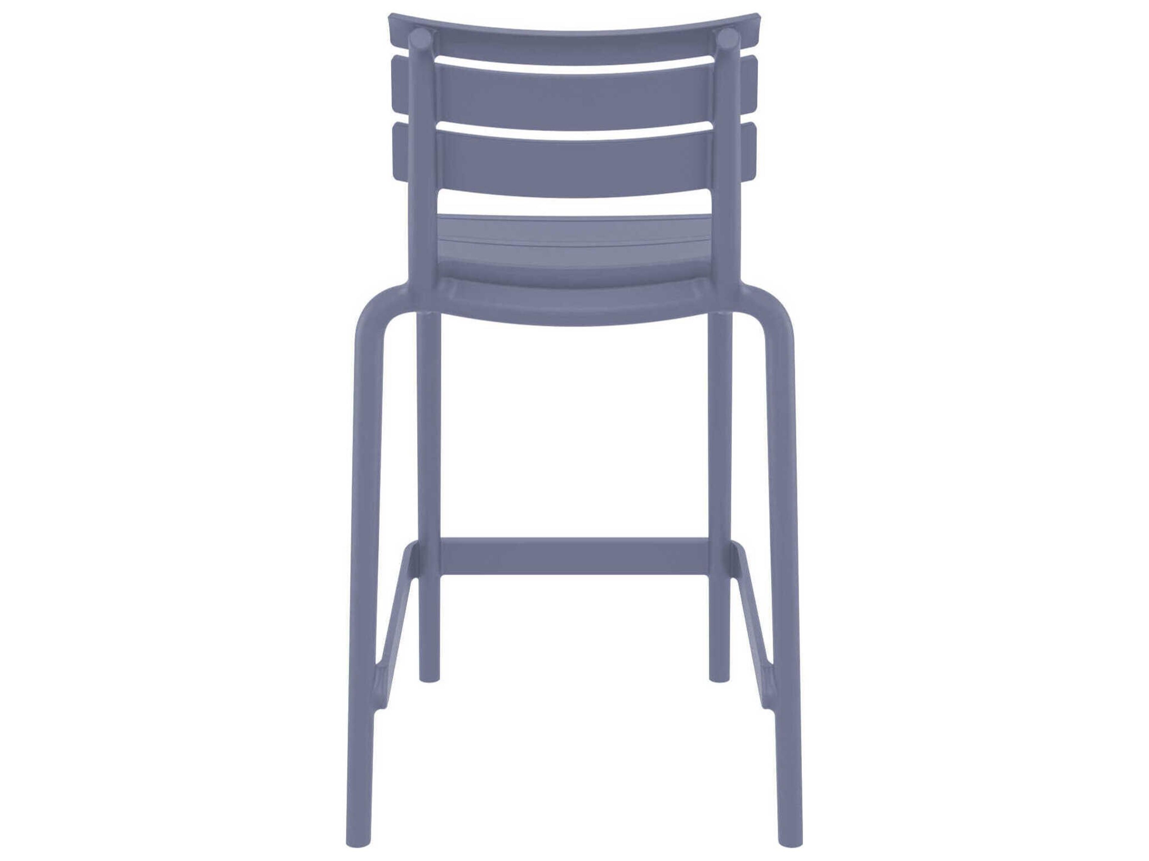 Compamia Helen Dark Gray Polypropylene Counter Stool