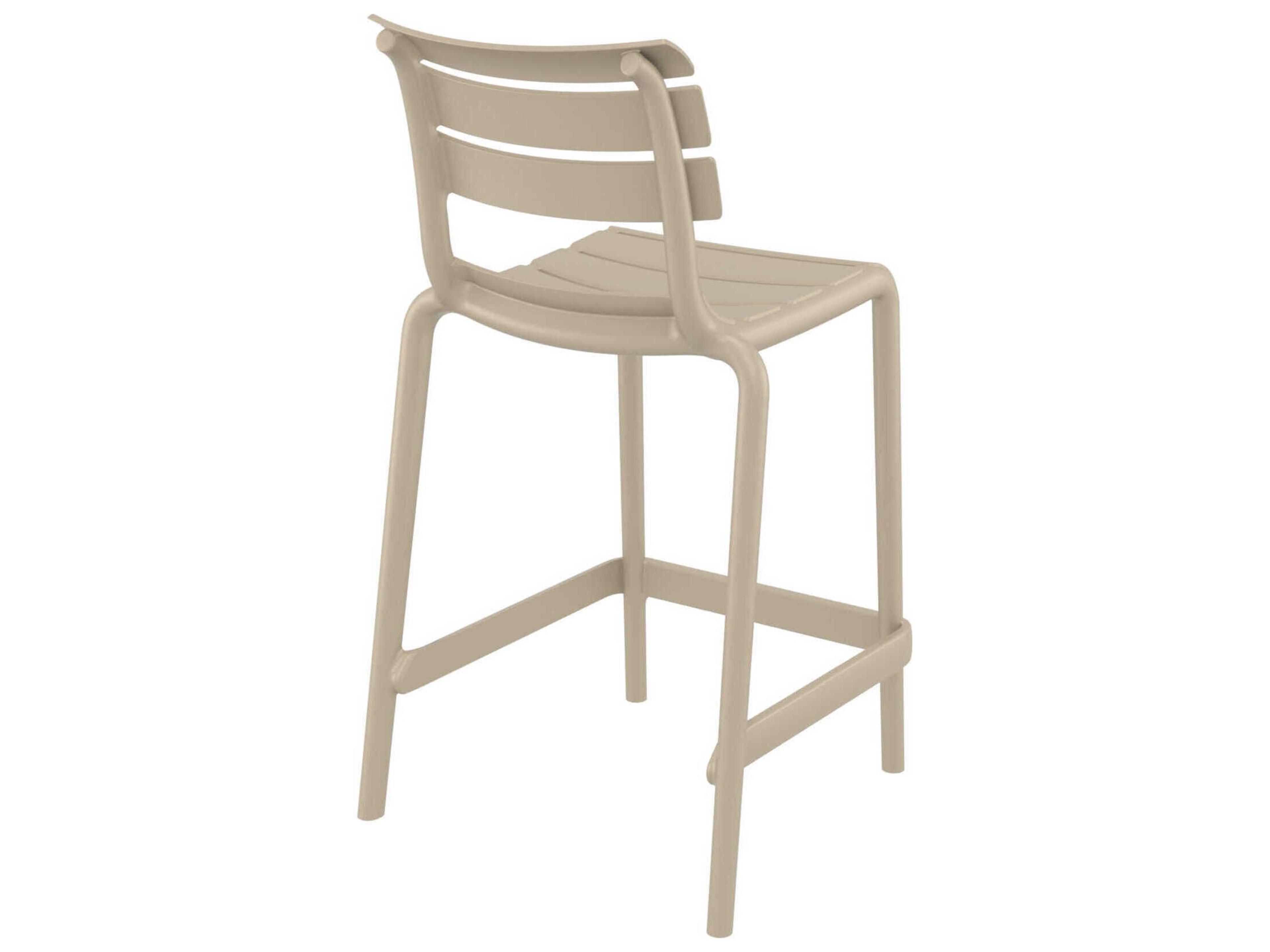 Compamia Helen Taupe Polypropylene Counter Stool
