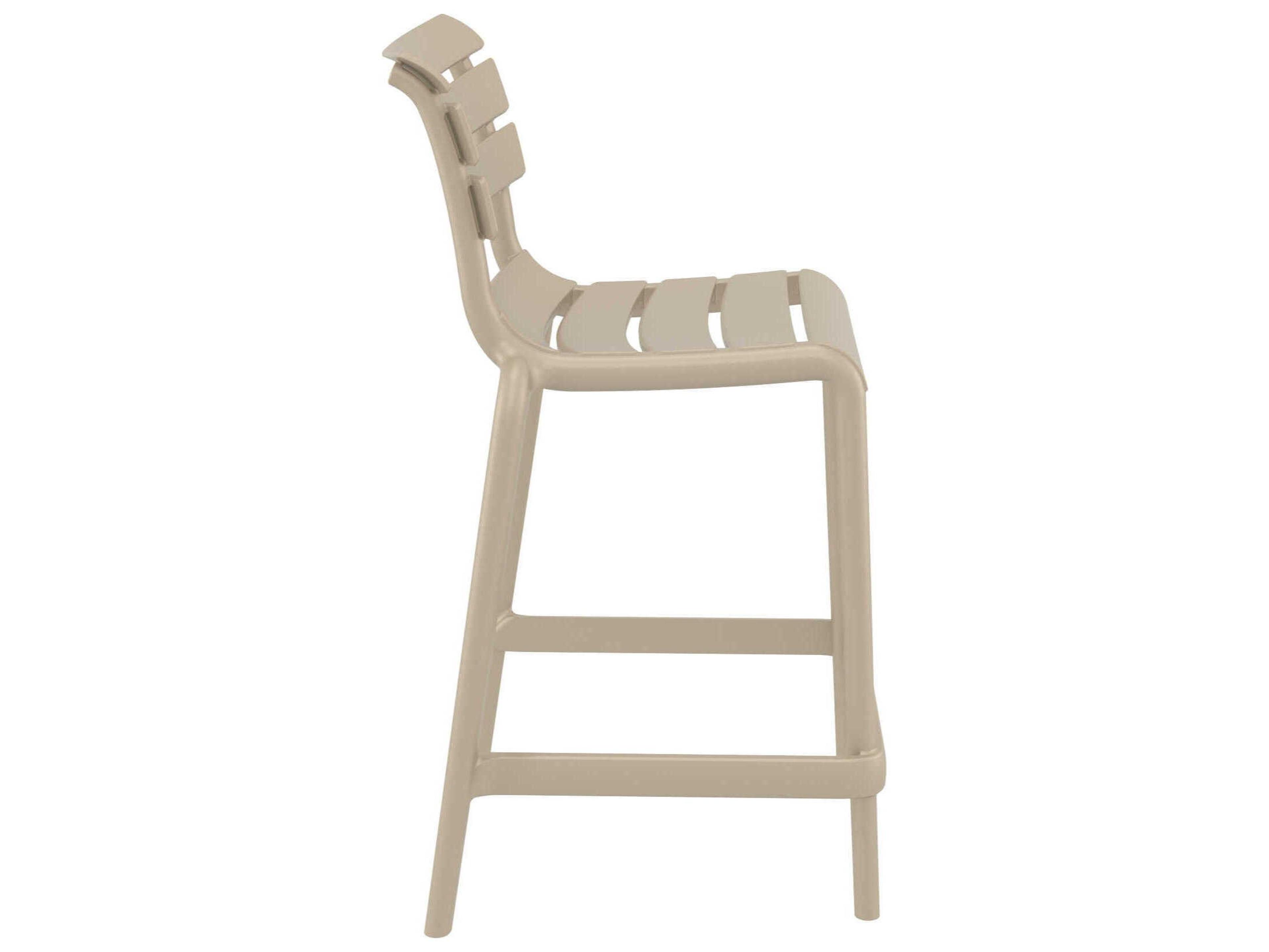 Compamia Helen Taupe Polypropylene Counter Stool