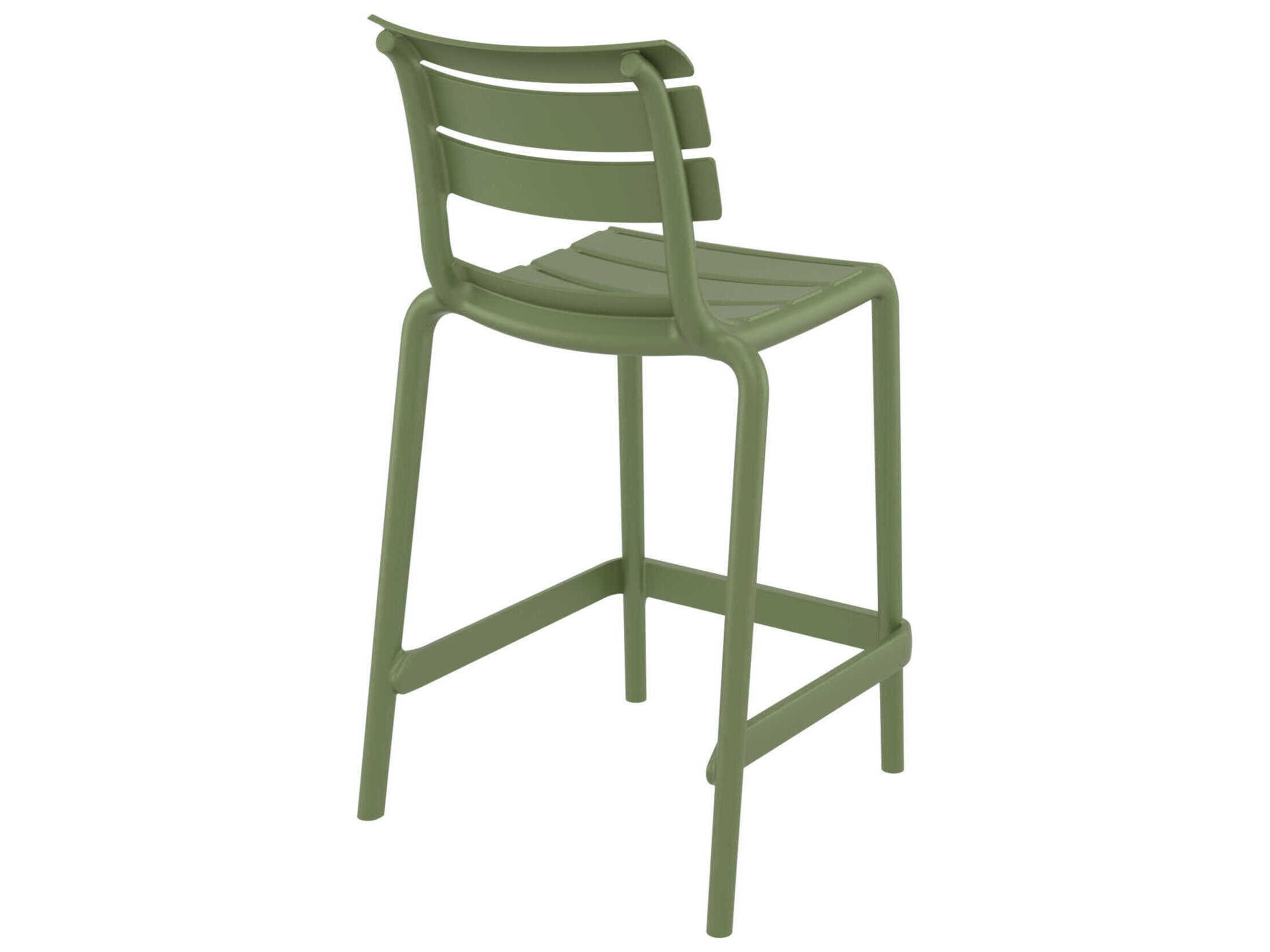Compamia Helen Olive Green Polypropylene Counter Stool
