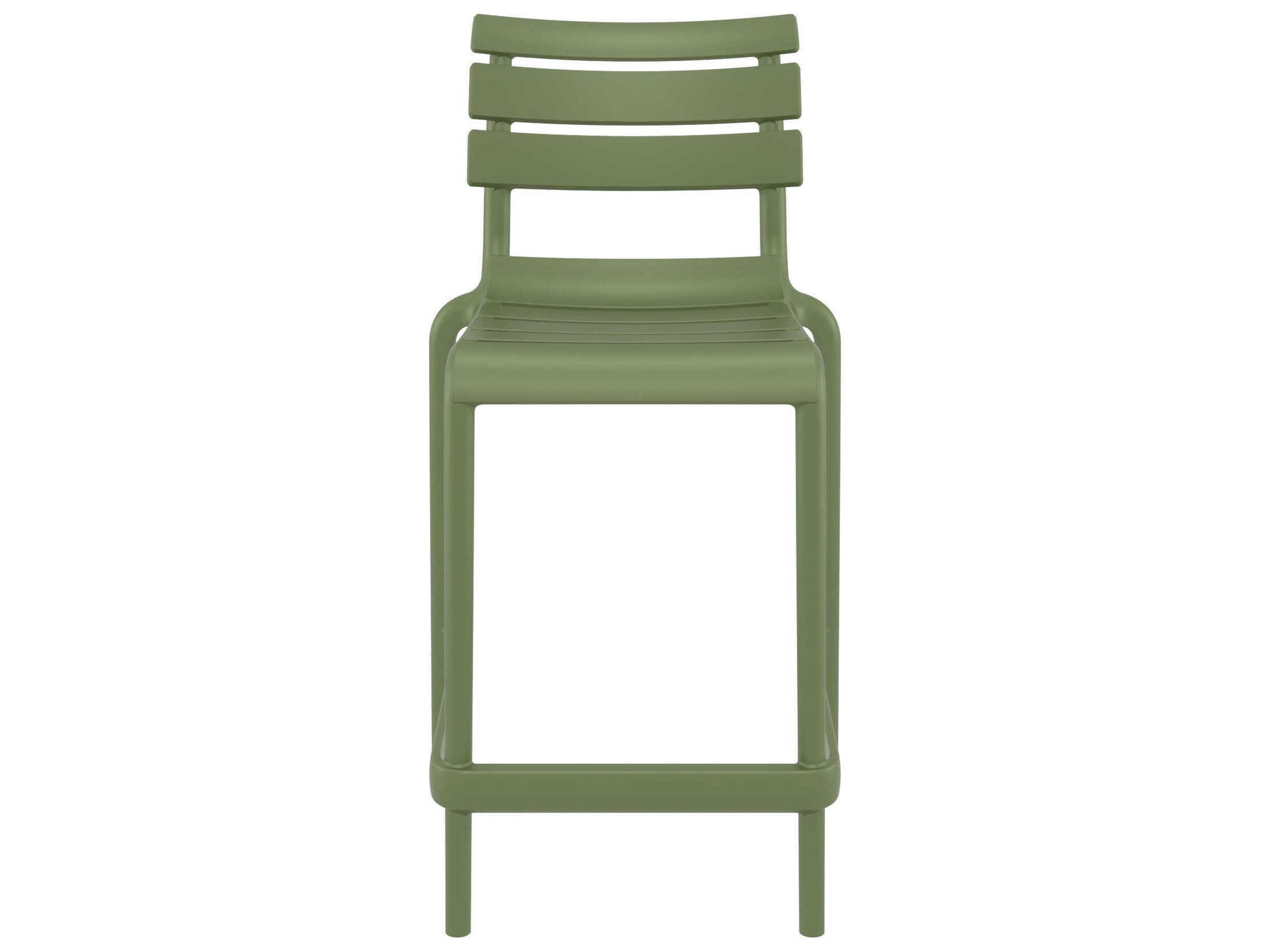 Compamia Helen Olive Green Polypropylene Counter Stool