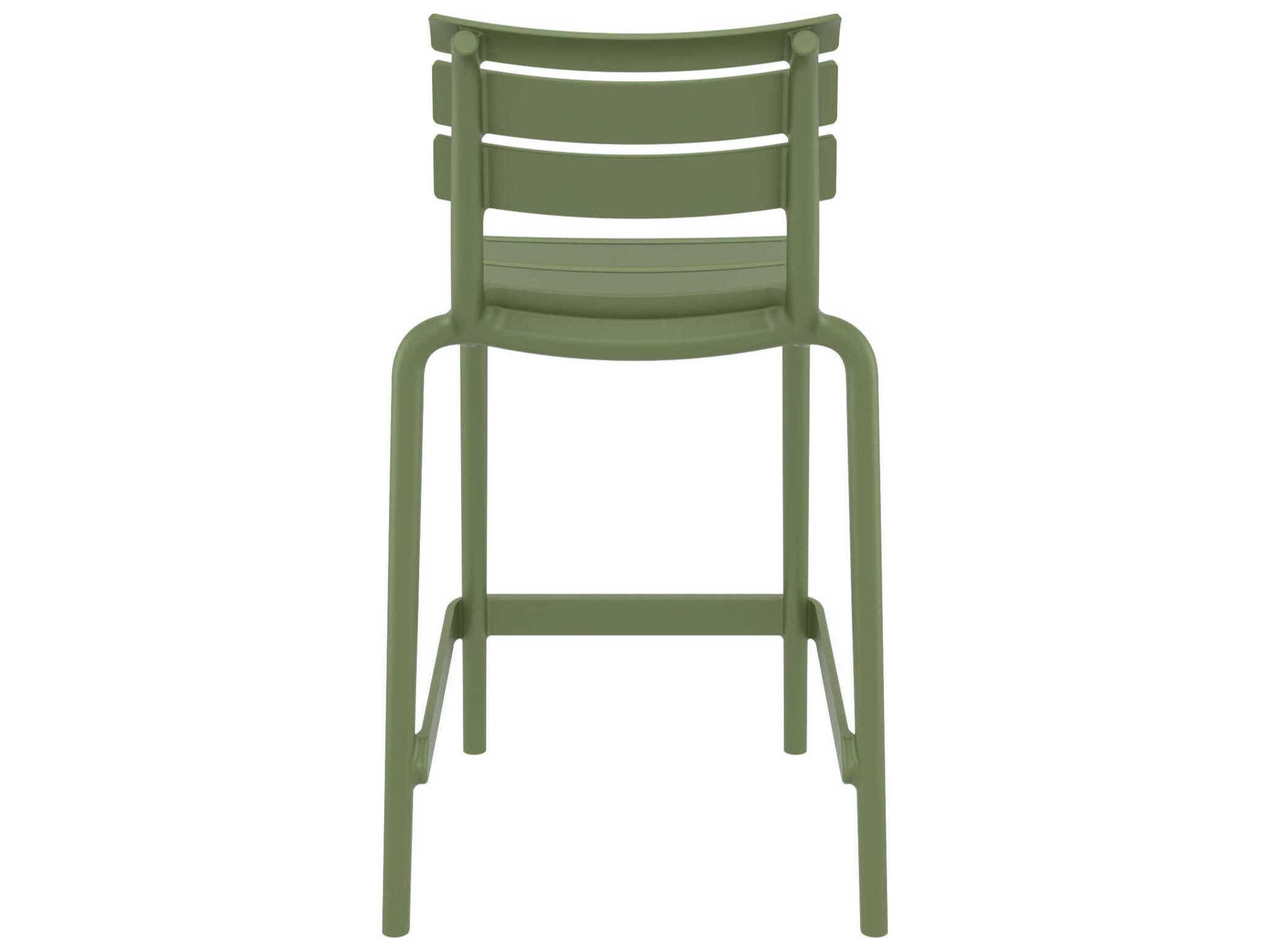 Compamia Helen Olive Green Polypropylene Counter Stool