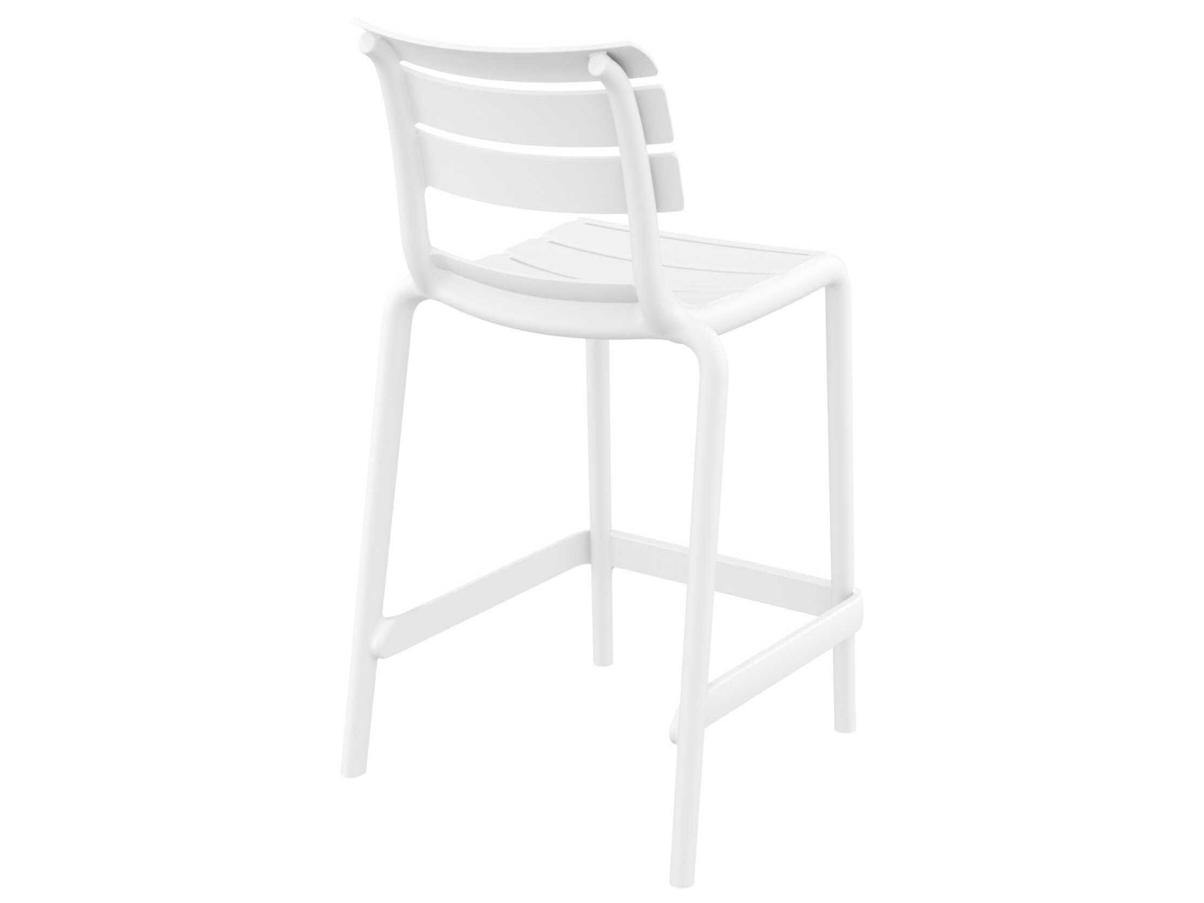Compamia Helen White Polypropylene Counter Stool