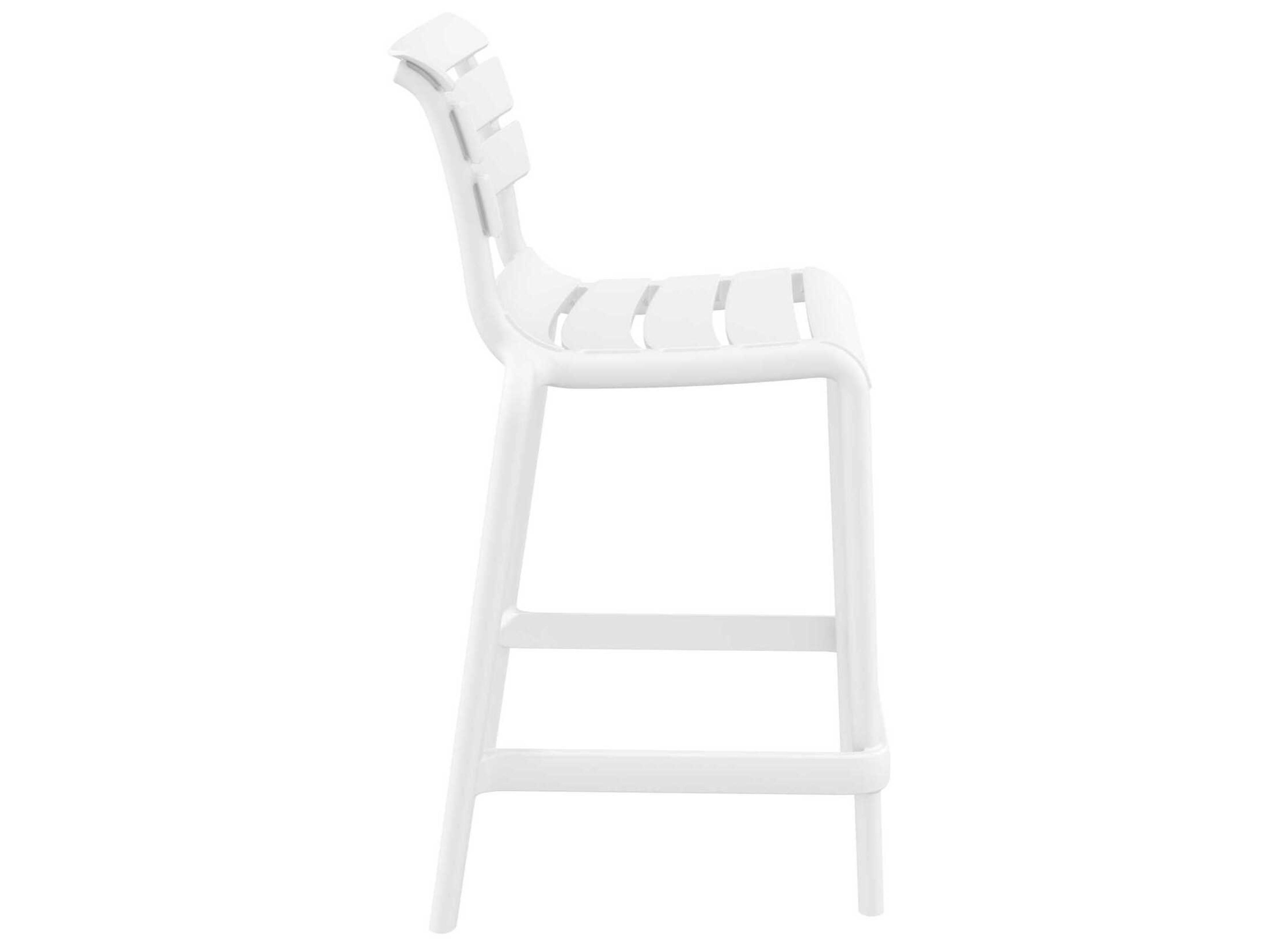 Compamia Helen White Polypropylene Counter Stool
