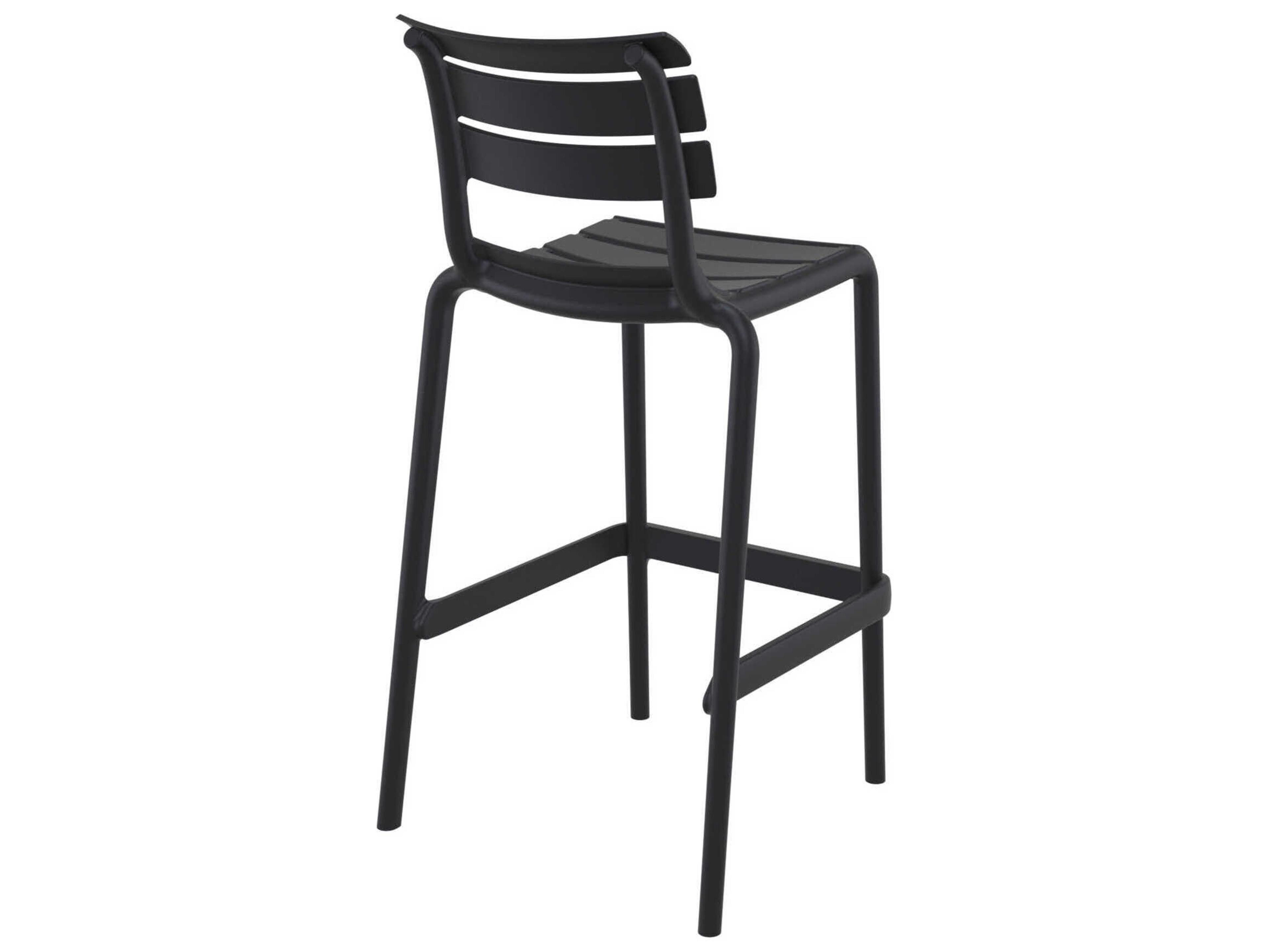 Compamia Helen Black Polypropylene Bar Stool