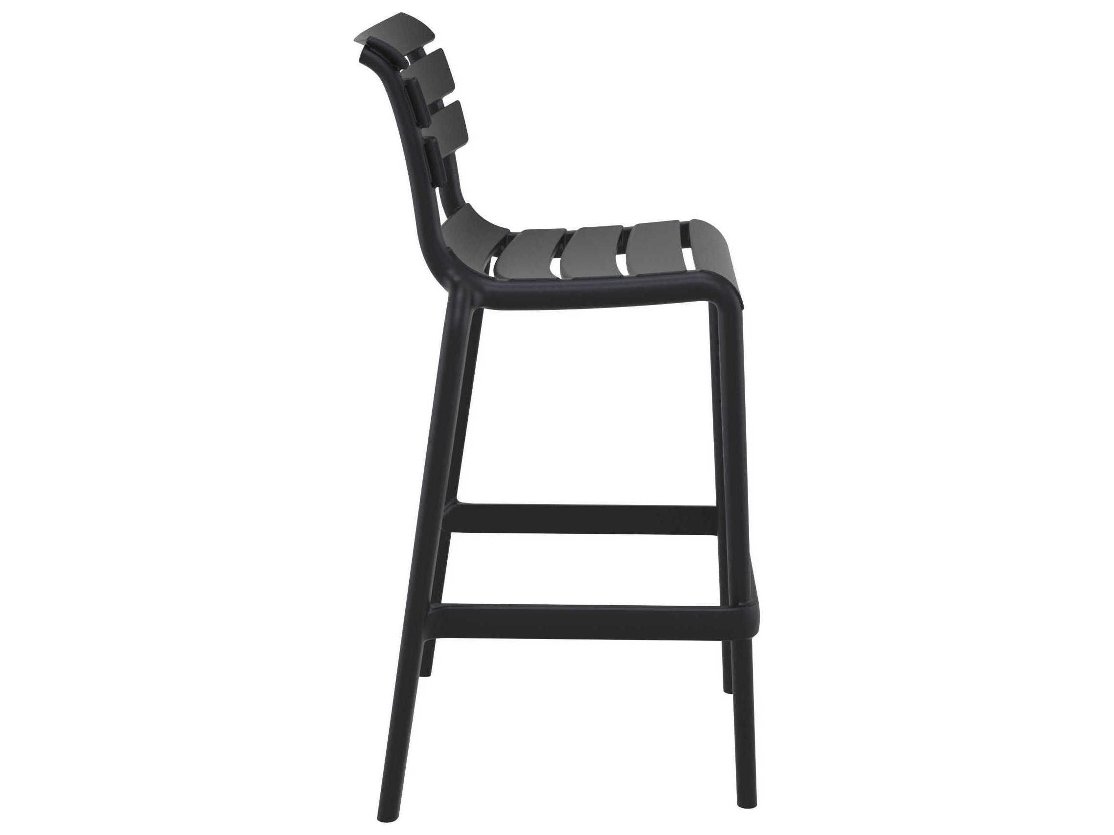Compamia Helen Black Polypropylene Bar Stool