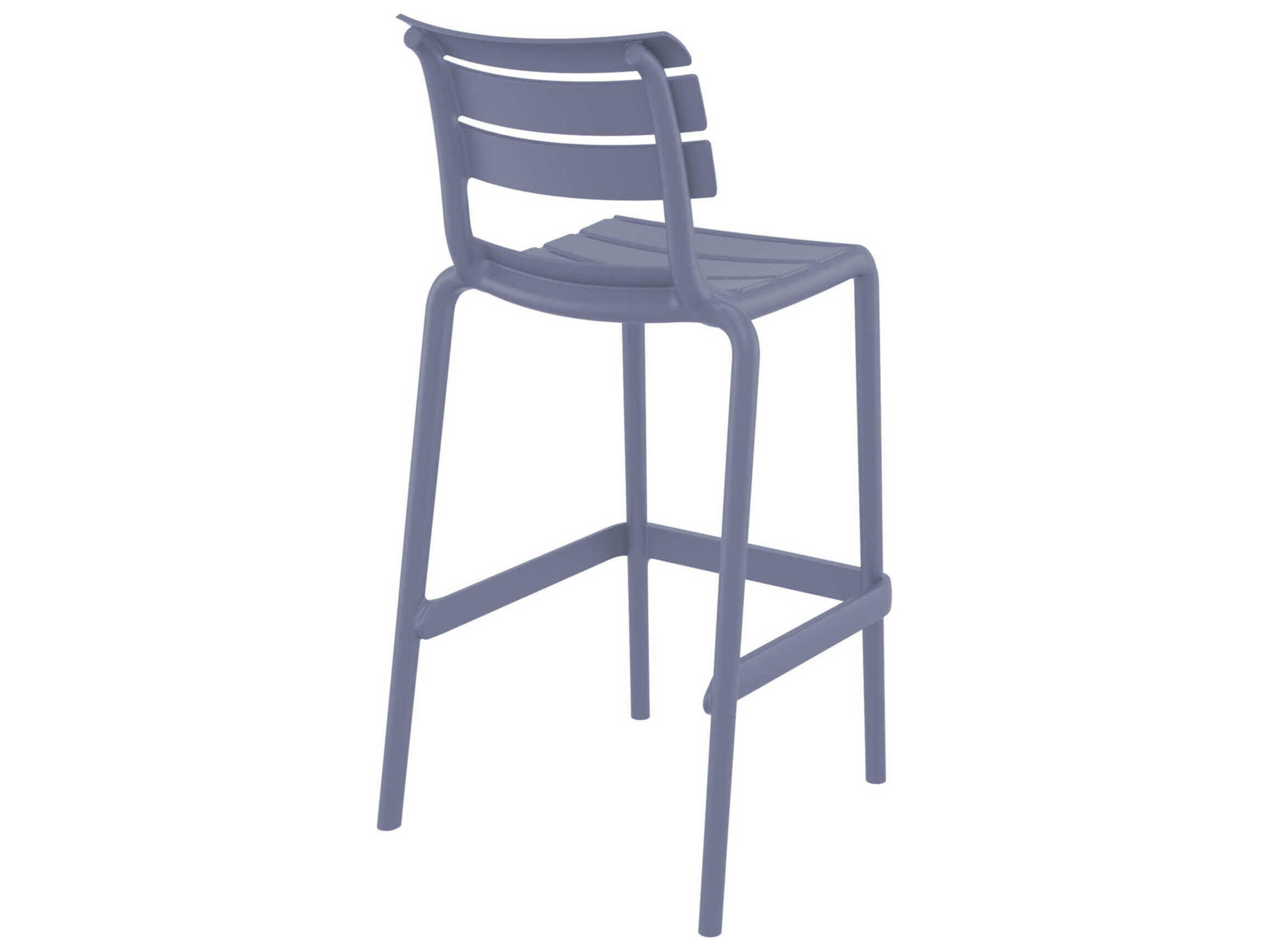 Compamia Helen Dark Gray Polypropylene Bar Stool