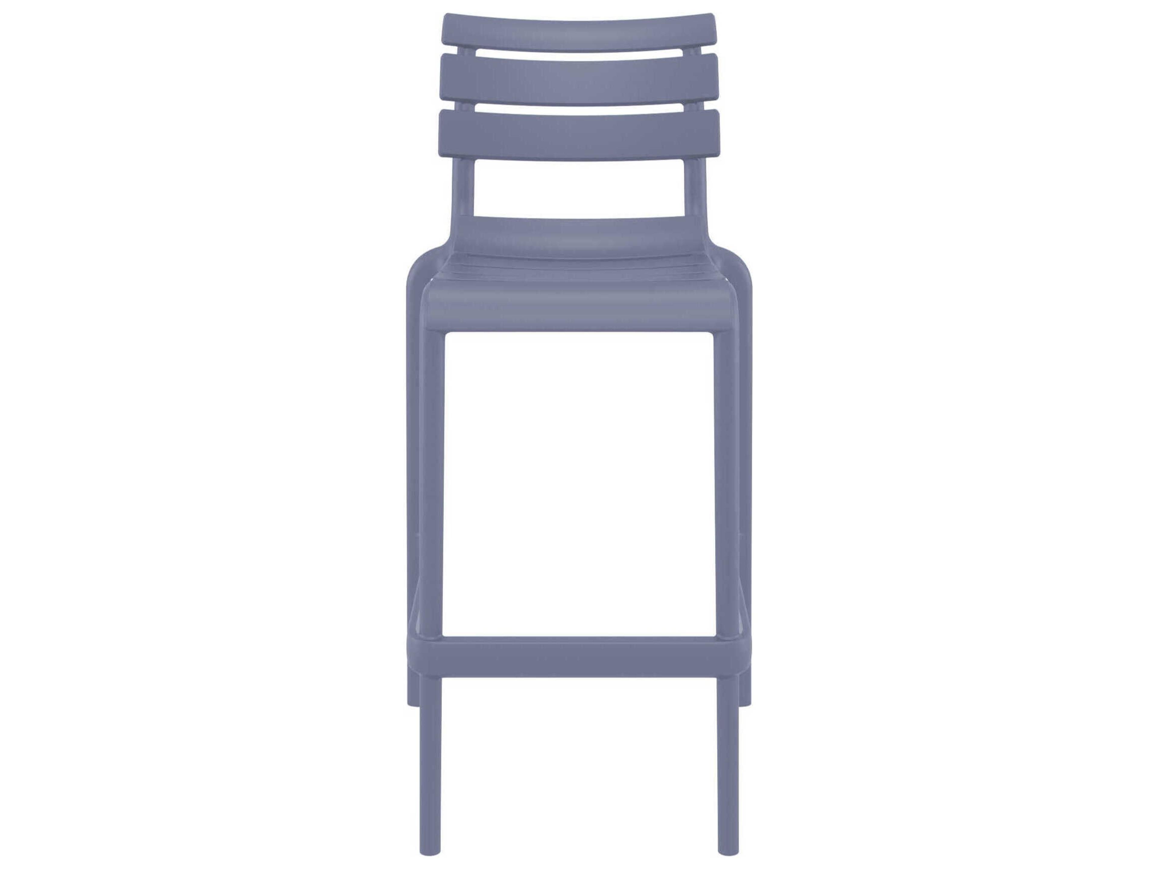 Compamia Helen Dark Gray Polypropylene Bar Stool