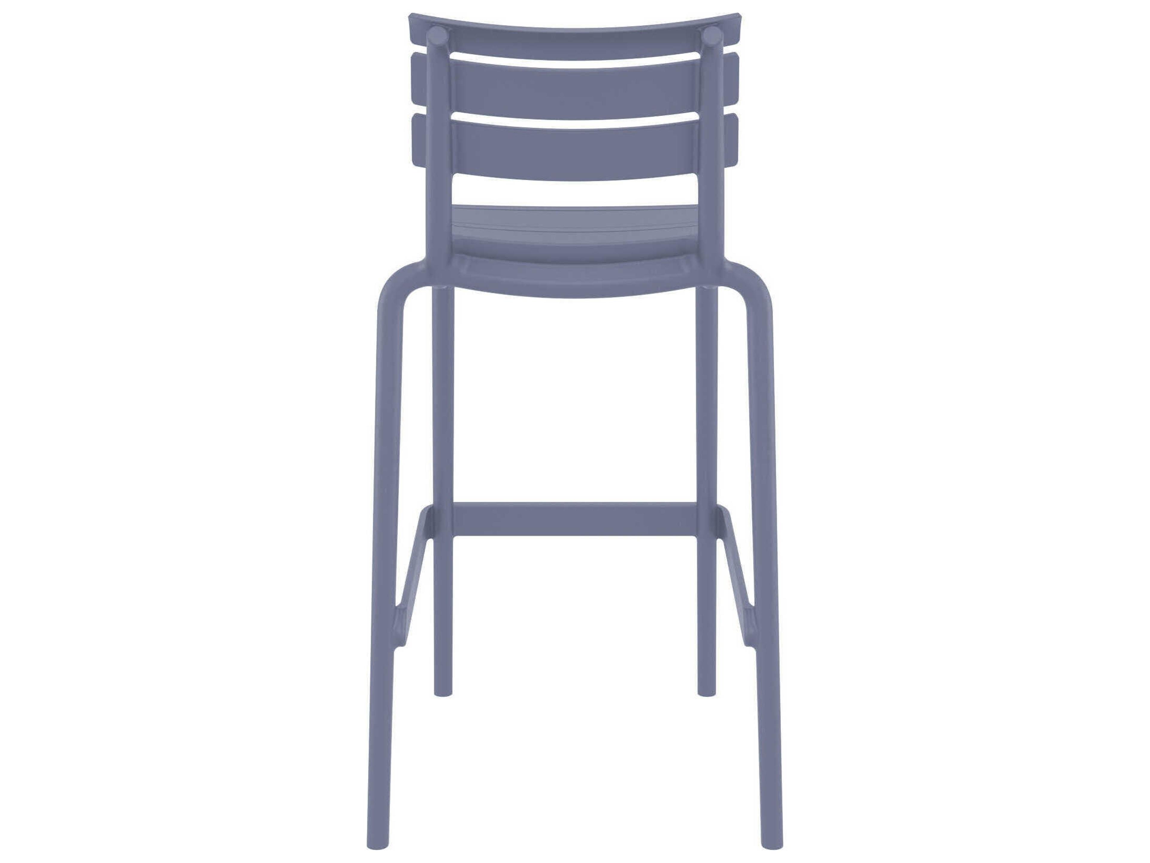 Compamia Helen Dark Gray Polypropylene Bar Stool